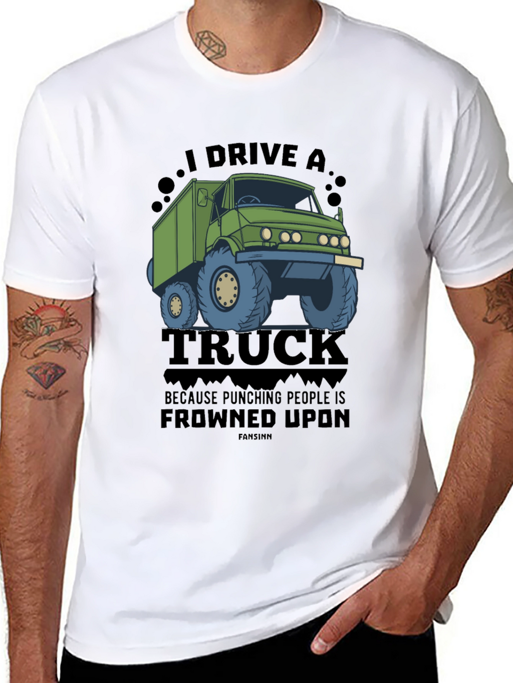 I Drive a Truck Funny Graphic Tee