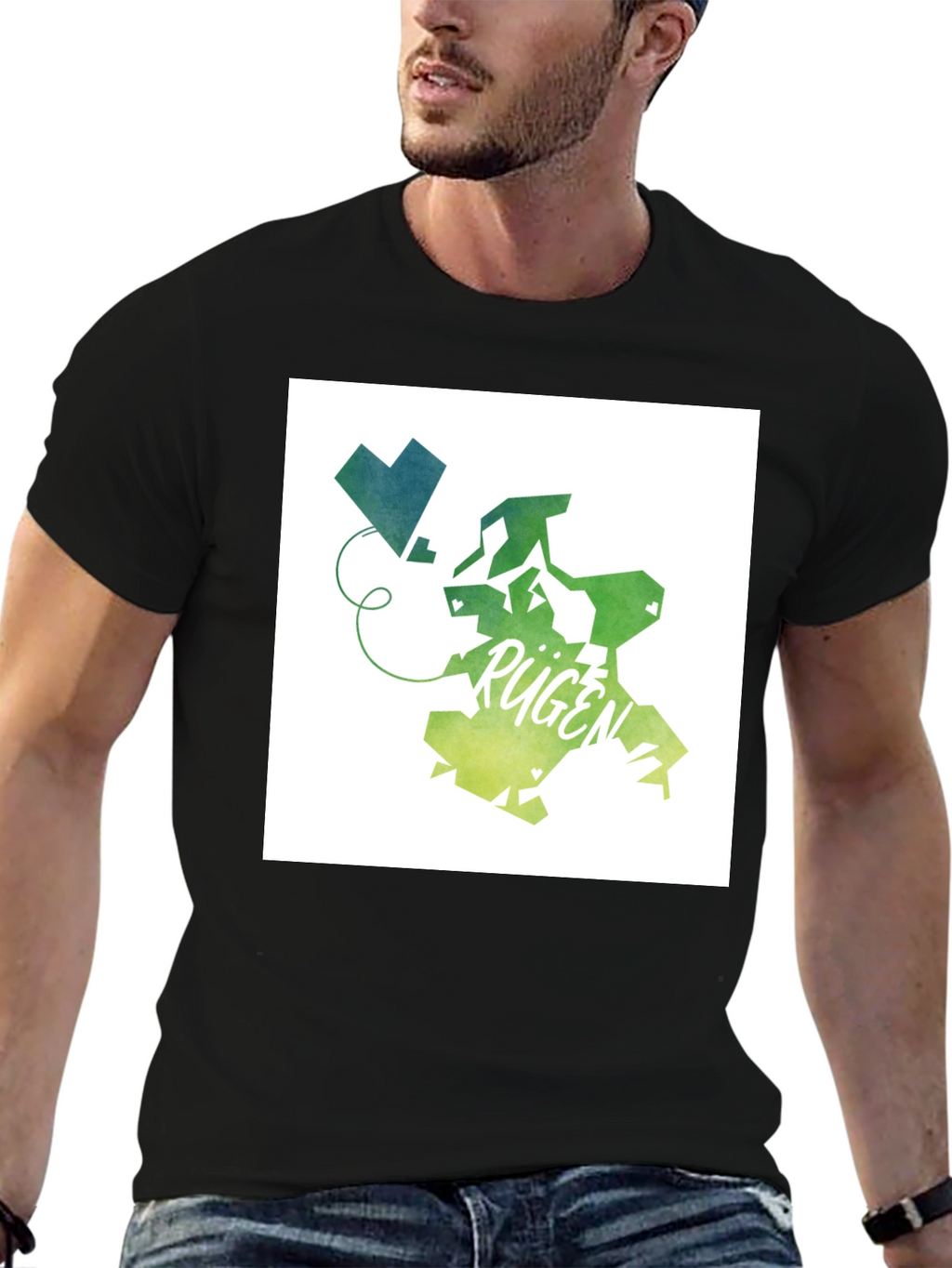 Rügen Island Map Graphic Tee