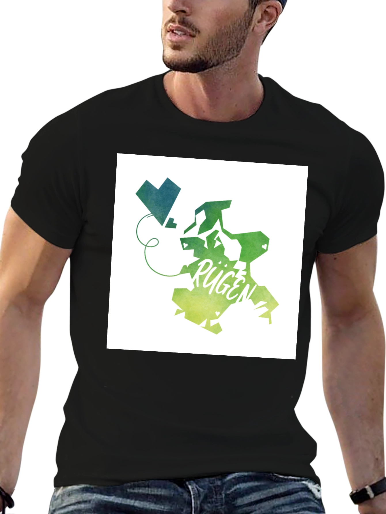 Rügen Island Map Graphic Tee