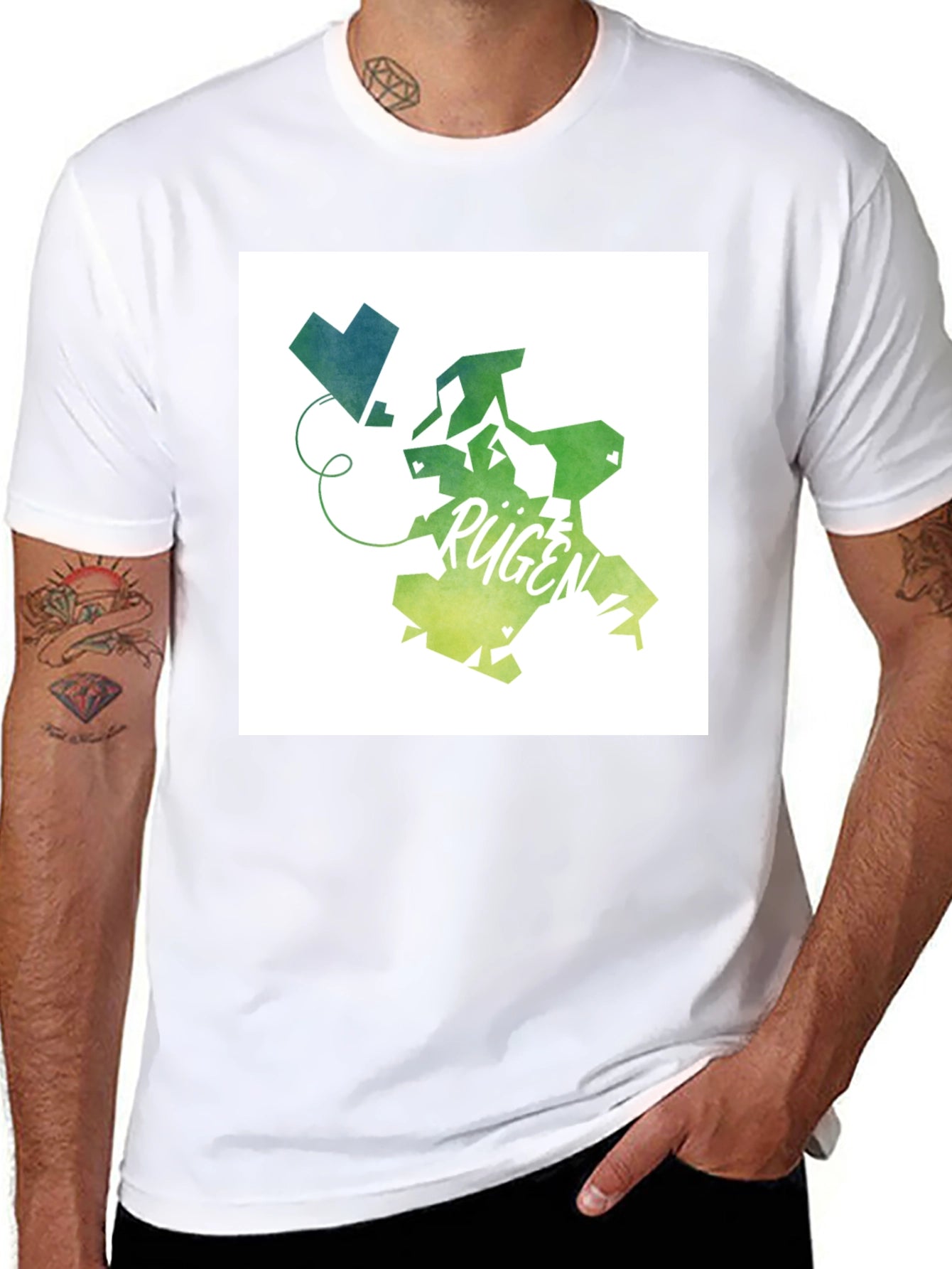 Rügen Island Map Graphic Tee