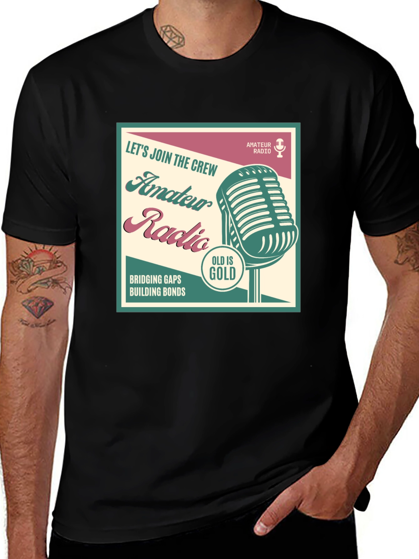 Amateur Radio T-Shirt - Old is Gold Vintage Ham Radio Tee