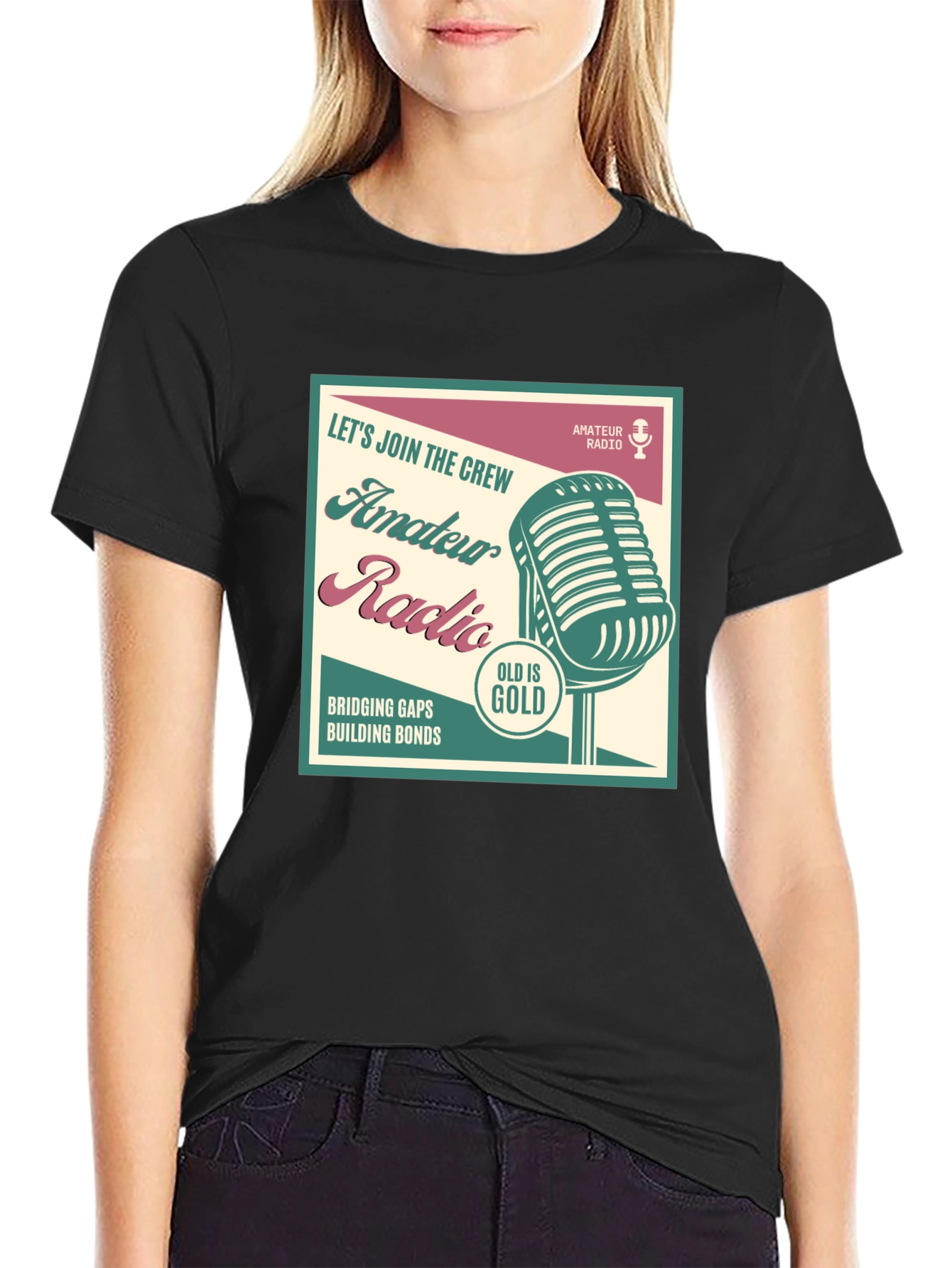 Amateur Radio T-Shirt - Old is Gold Vintage Ham Radio Tee
