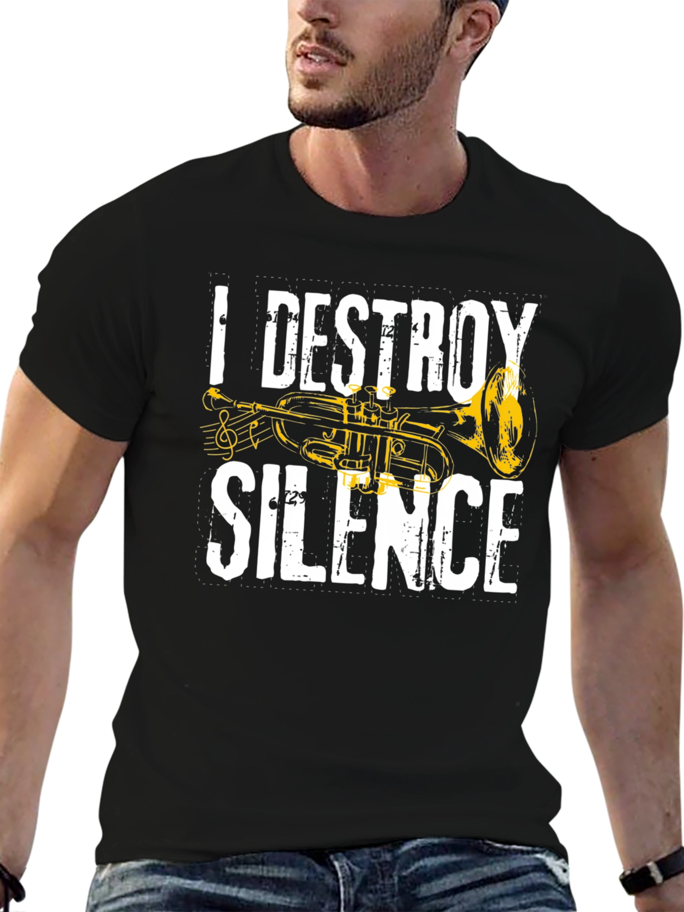 I Destroy Silence Trumpet T-Shirt