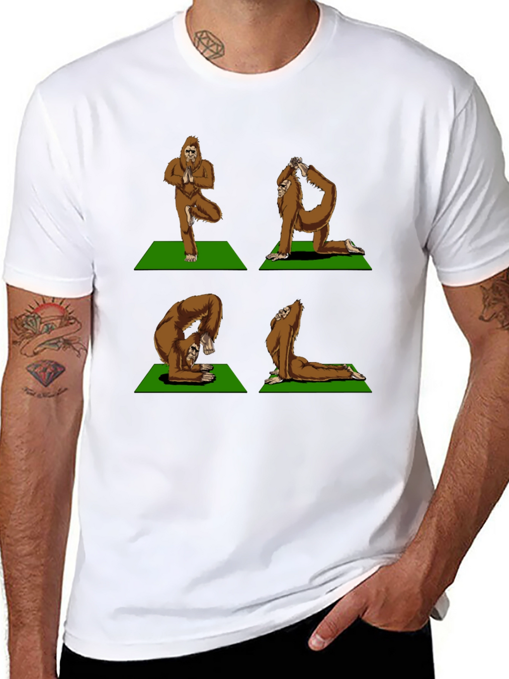 Yoga Bigfoot T-Shirt - Flexible Sasquatch Tee