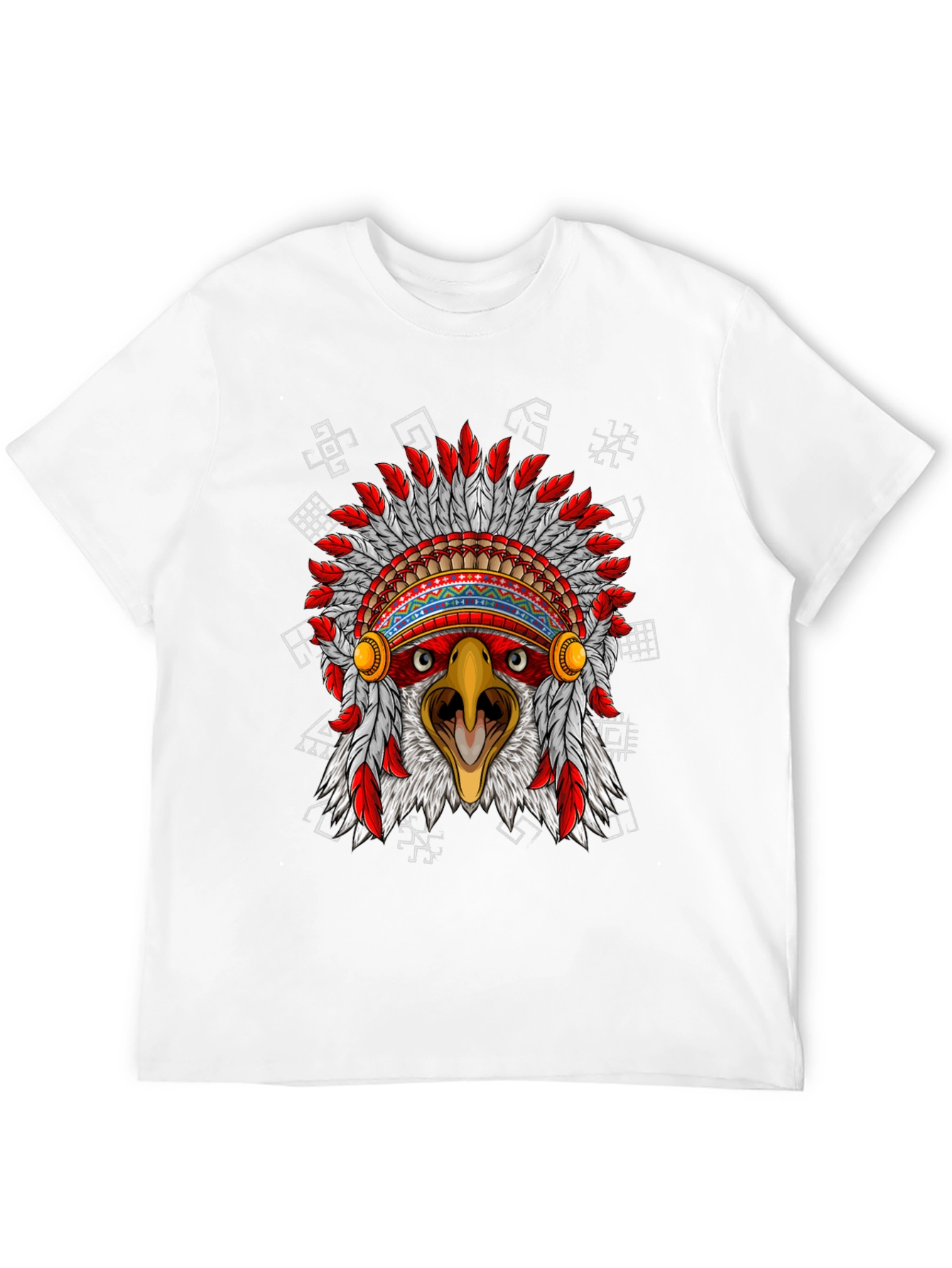 Eagle Headdress Graphic Black T-Shirt