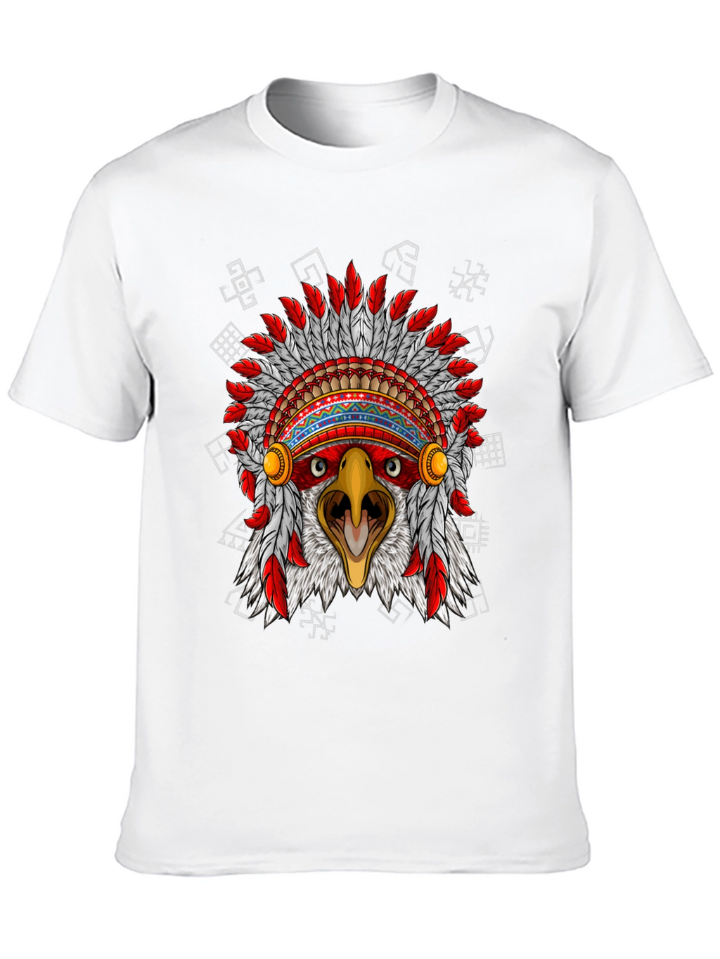 Eagle Headdress Graphic Black T-Shirt