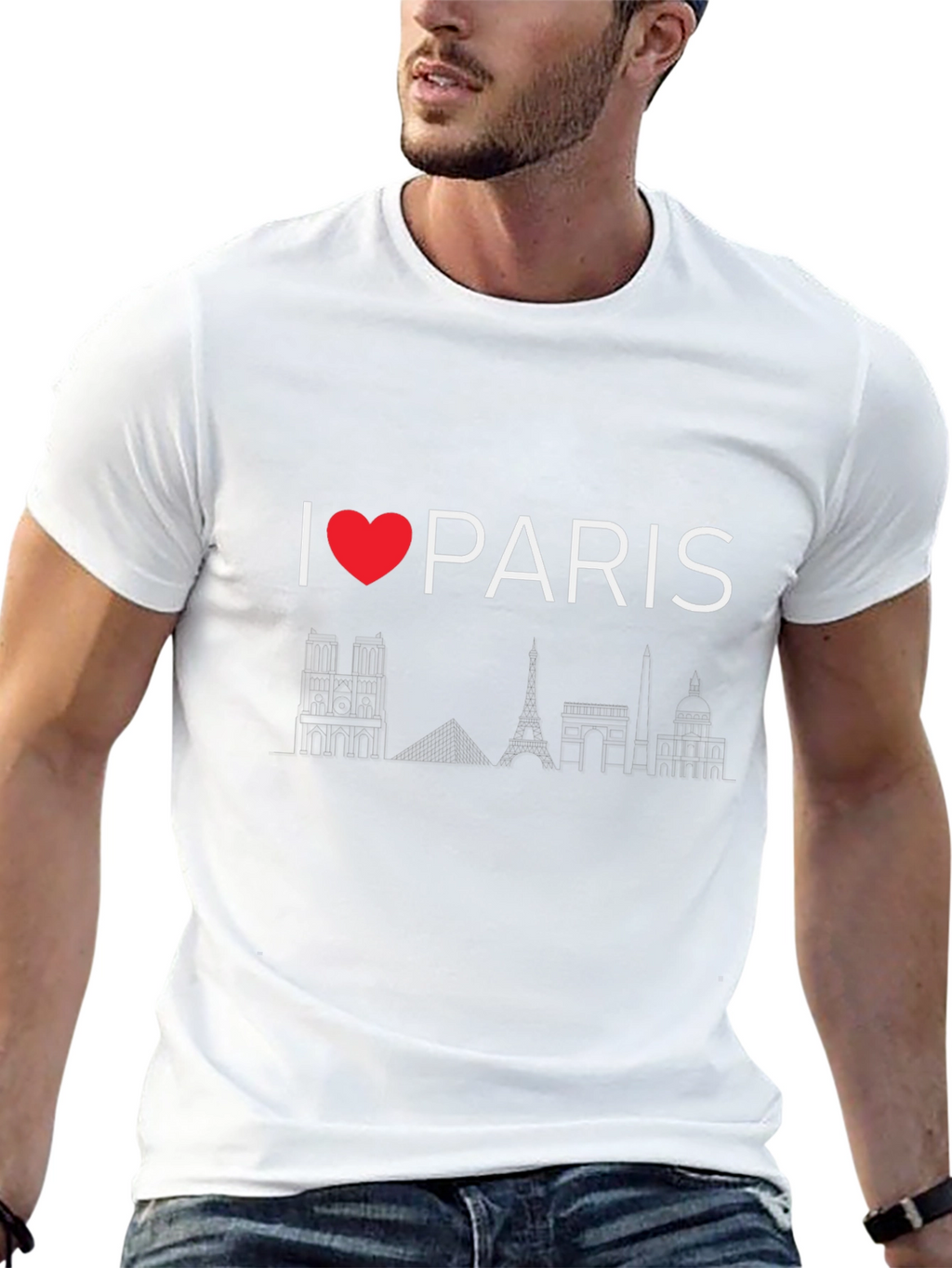 I Love Paris Black T-Shirt