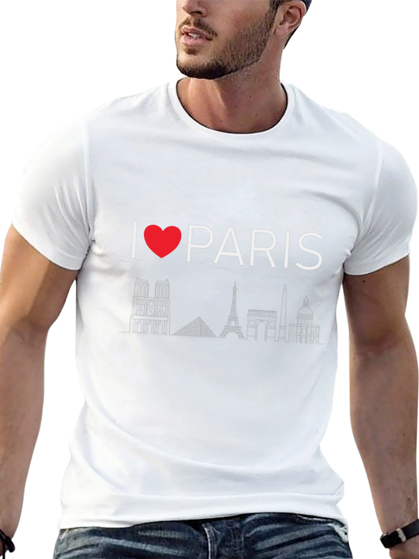 I Love Paris Black T-Shirt
