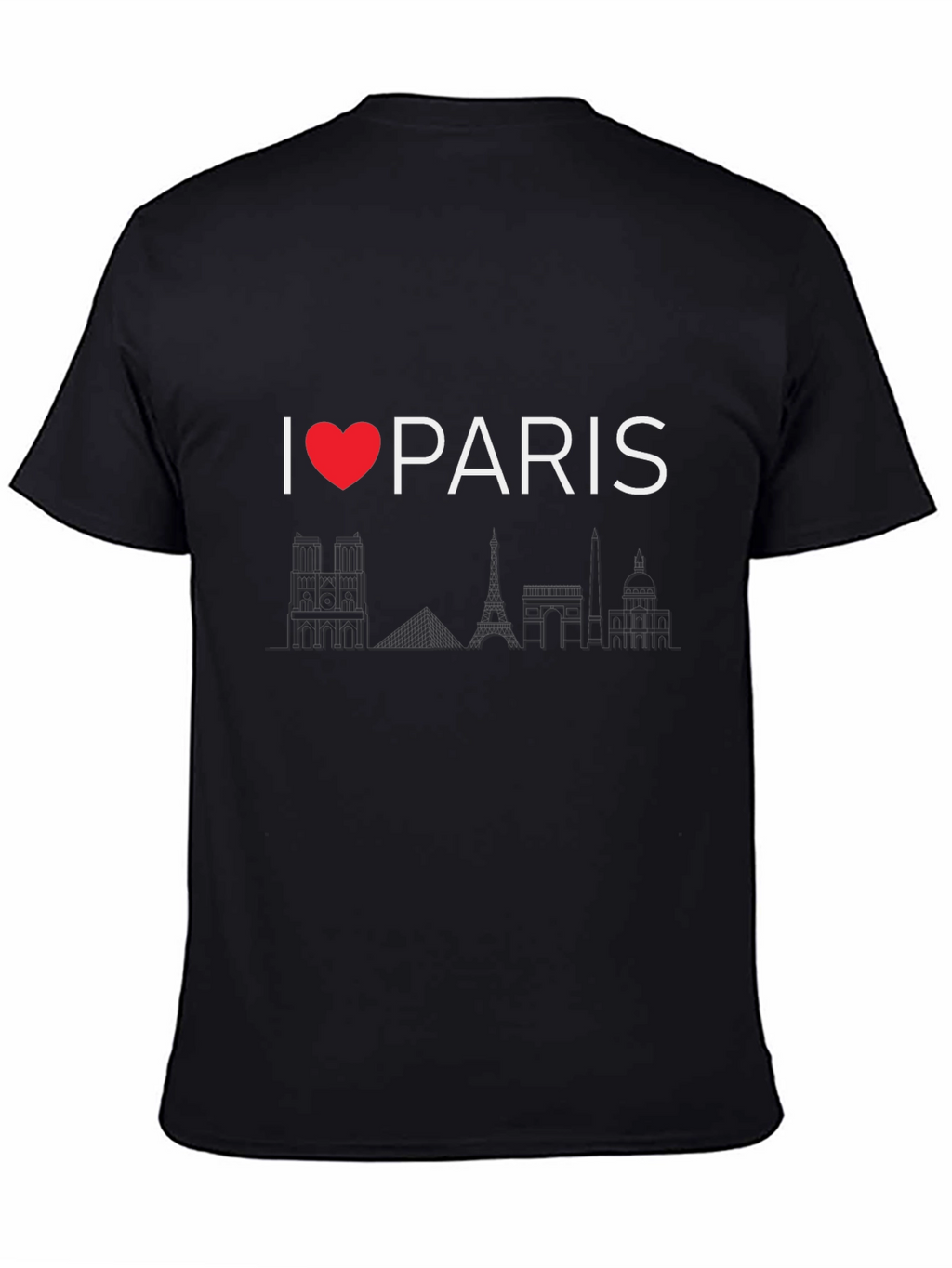 I Love Paris Black T-Shirt