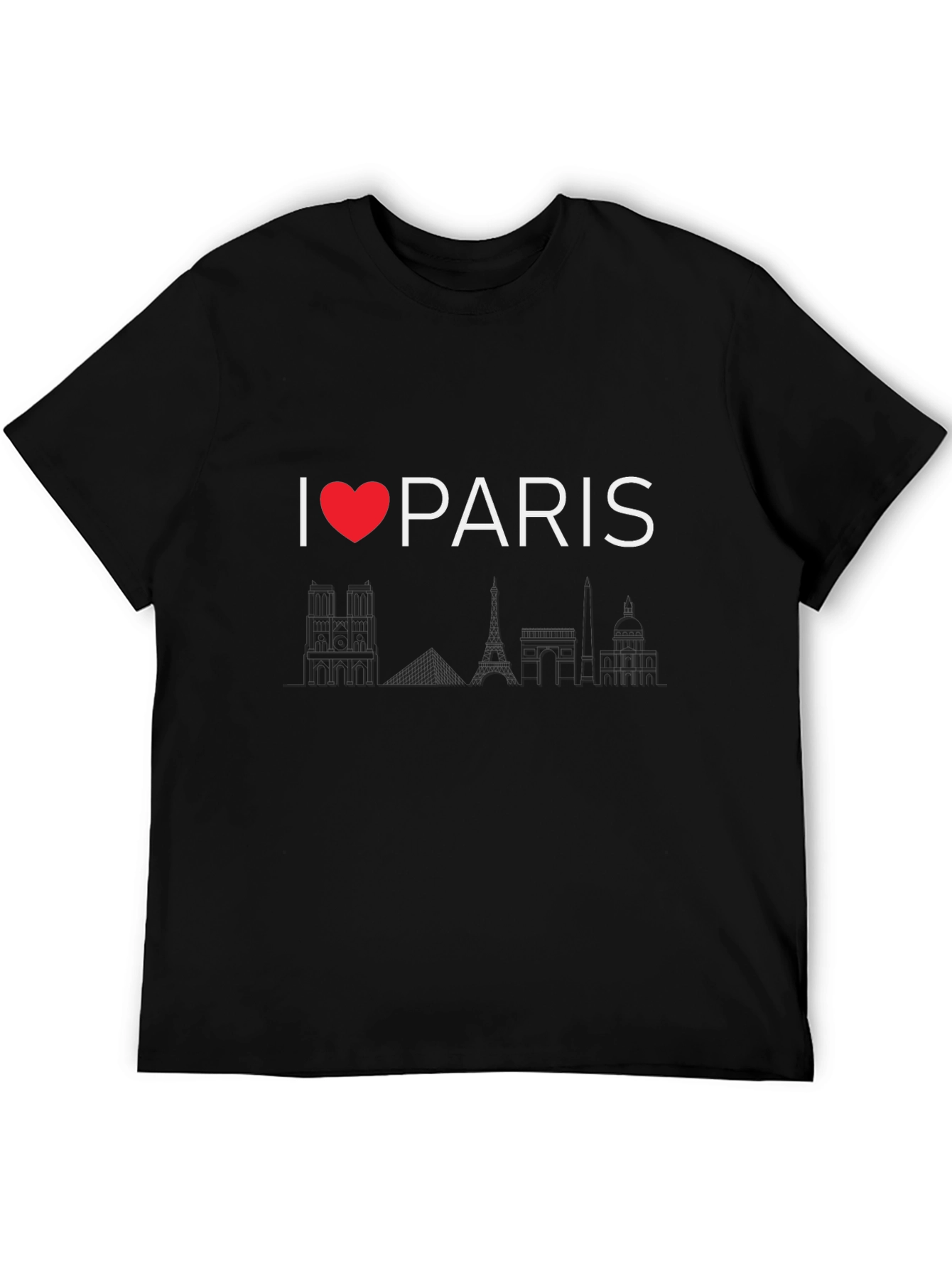 I Love Paris Black T-Shirt