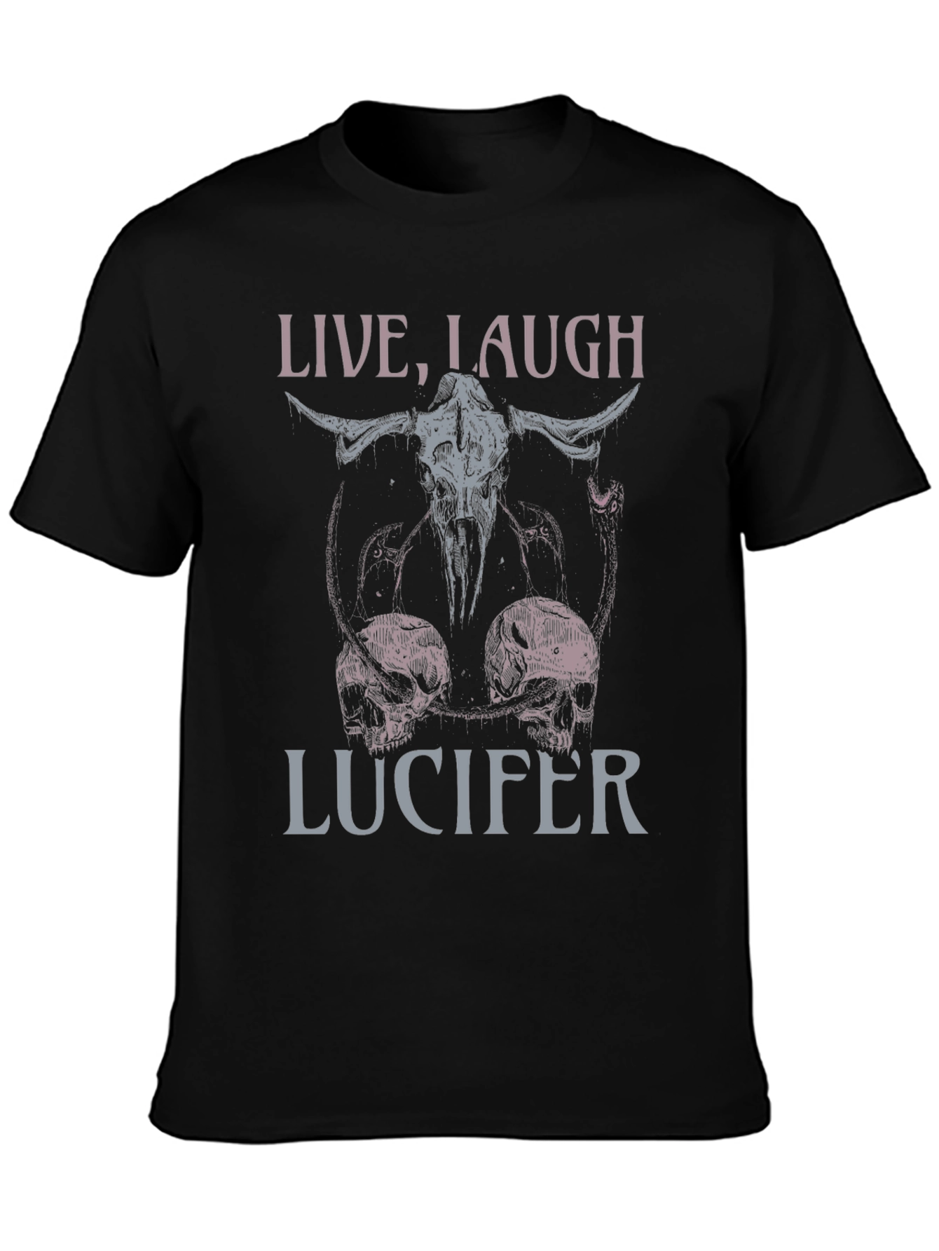 Live Laugh Lucifer T-Shirt: Dark Humor Graphic Tee