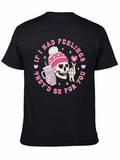 Funny Skeleton Valentines Day Graphic T-Shirt