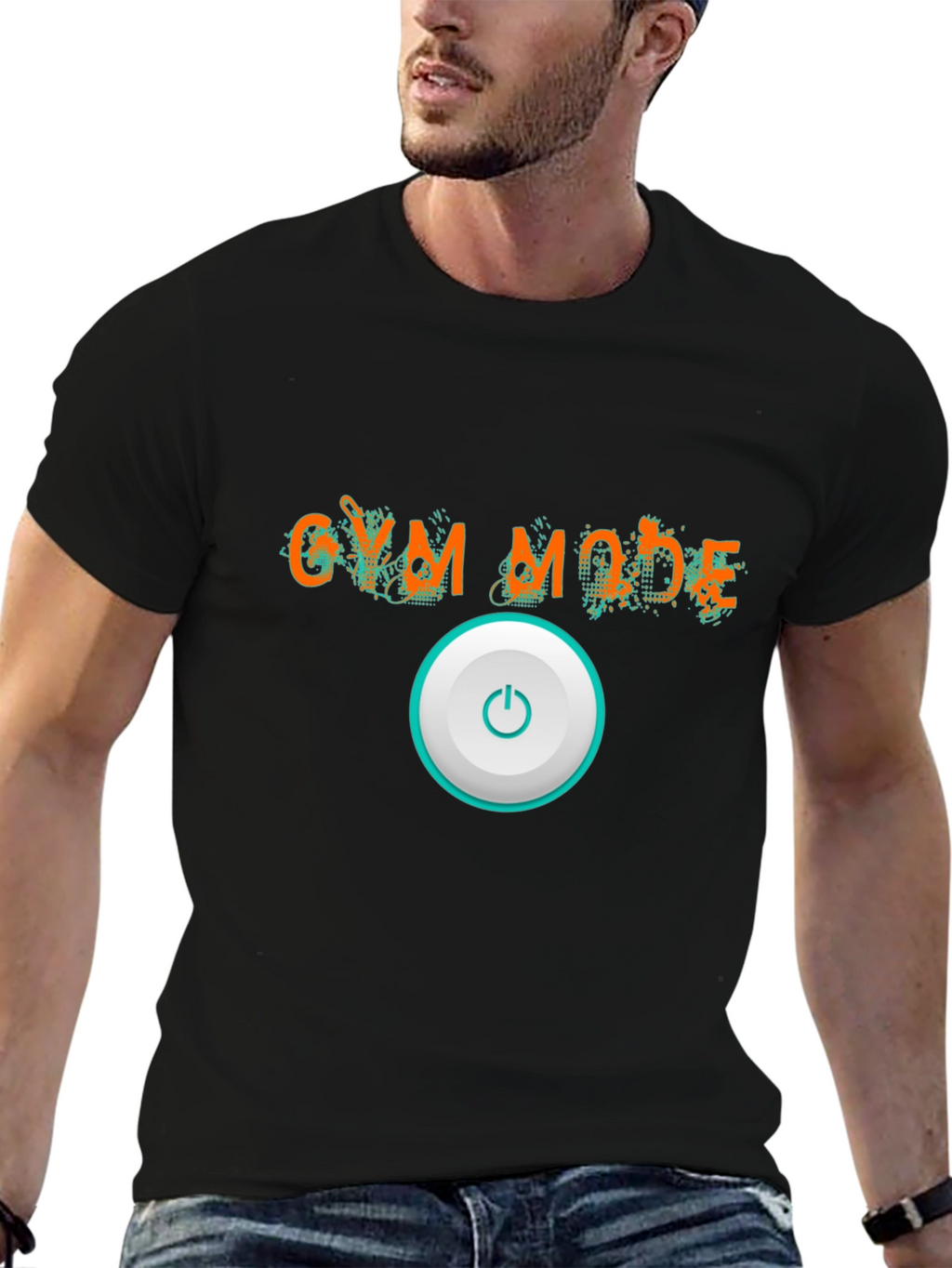 Gym Mode On Black Graphic Tee