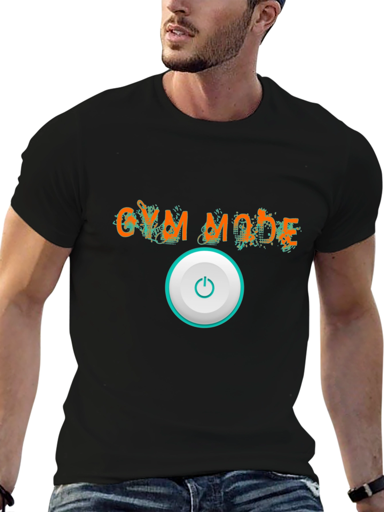 Gym Mode On Black Graphic Tee