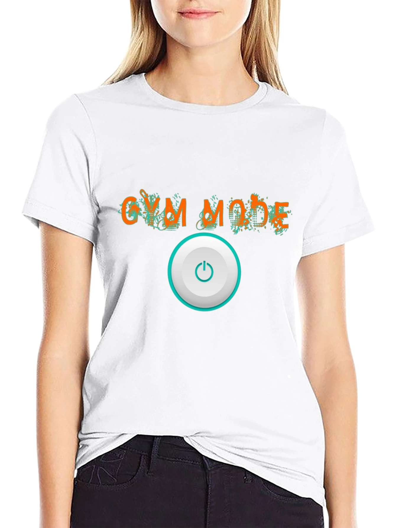 Gym Mode On Black Graphic Tee