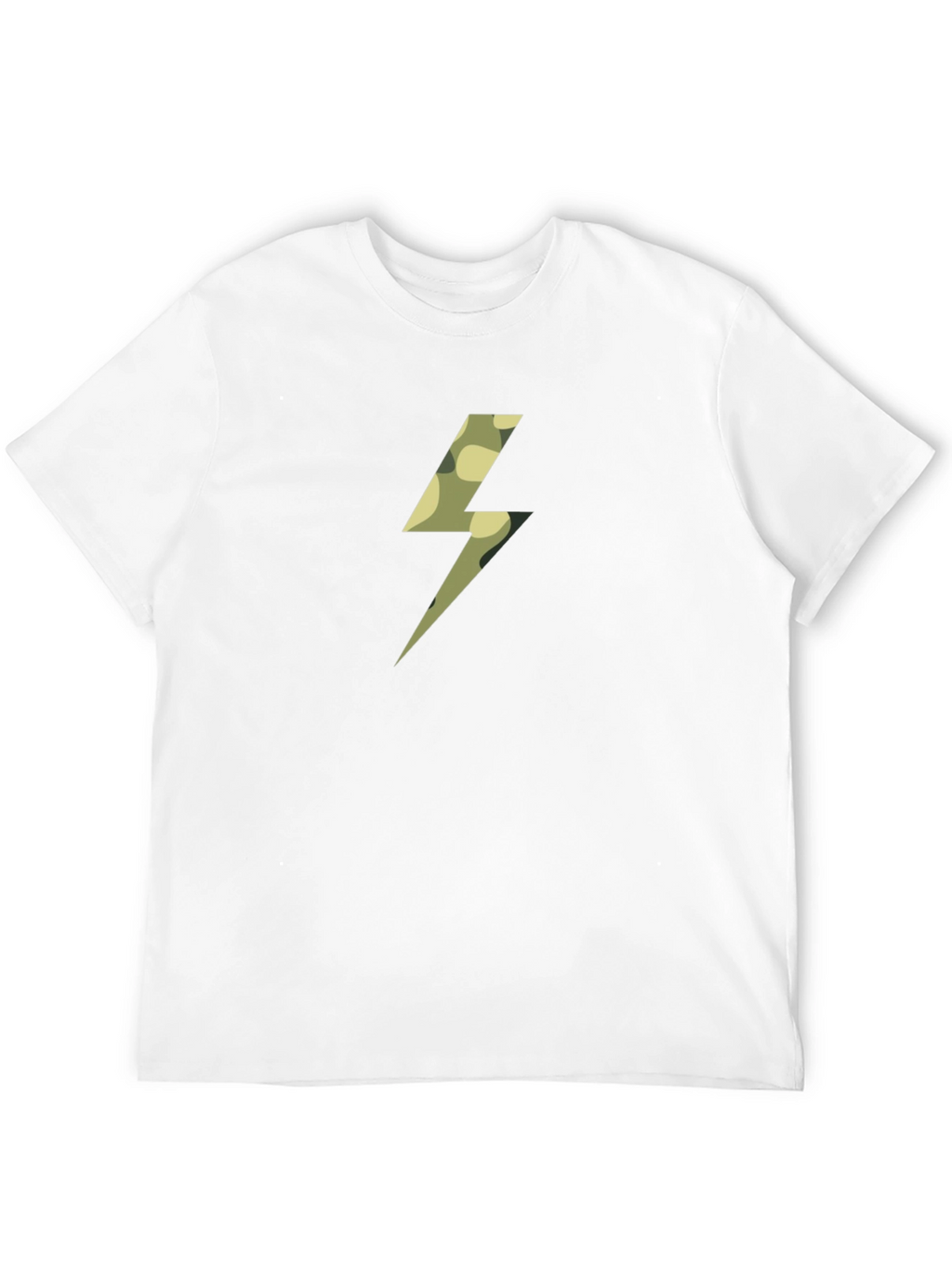 Camo Bolt Black T-Shirt - Striking Graphic Tee