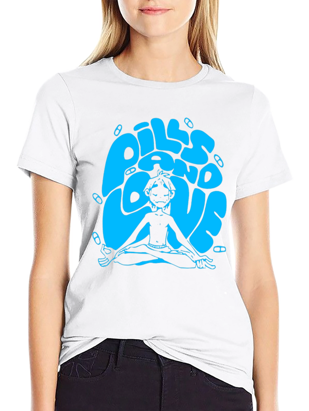Pills and Love Graphic Tee - Relaxed Fit