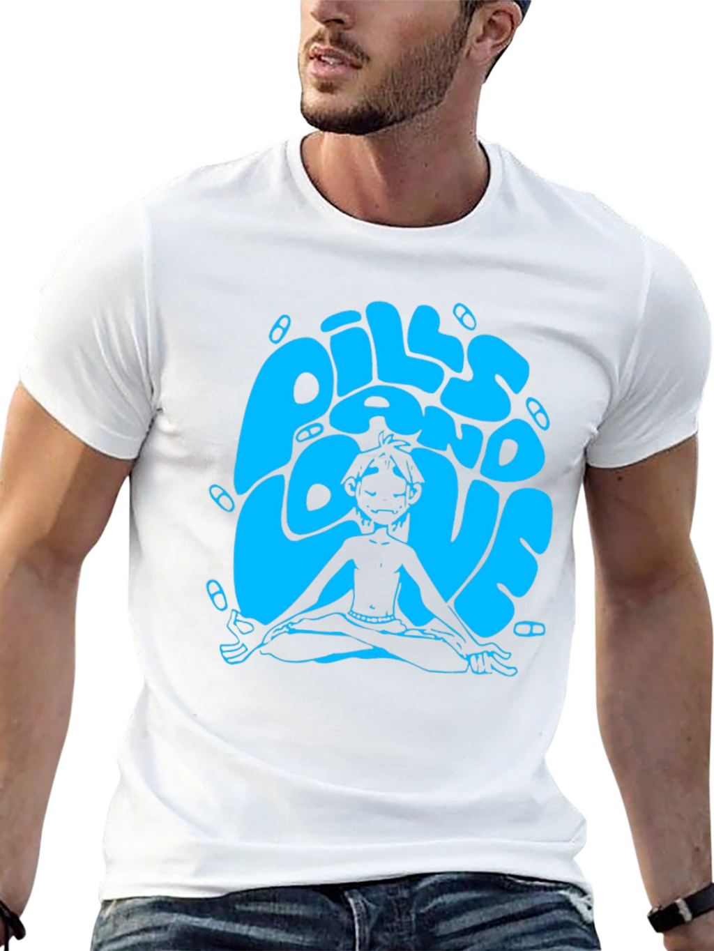 Pills and Love Graphic Tee - Relaxed Fit