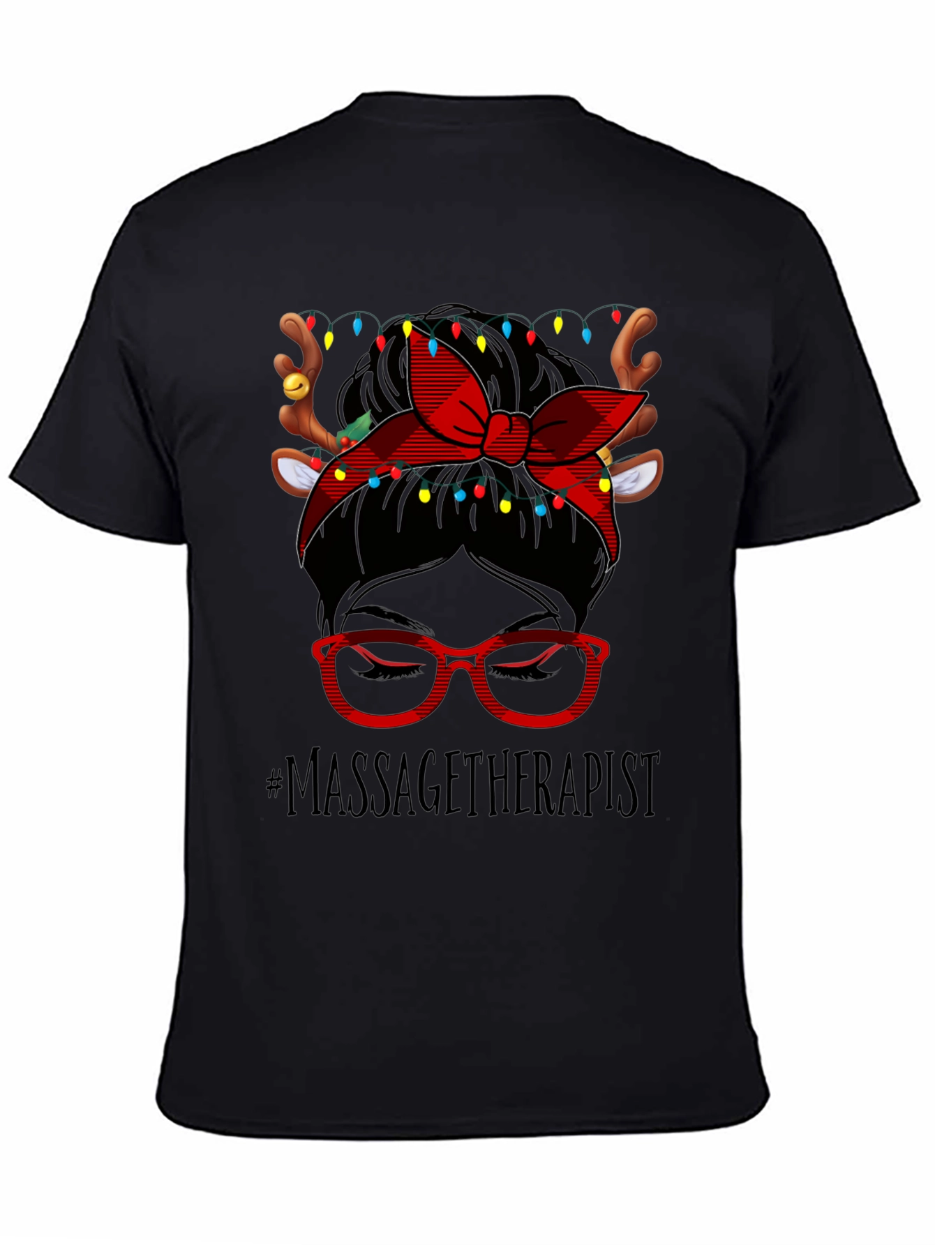 Massage Therapist Reindeer Christmas T-Shirt