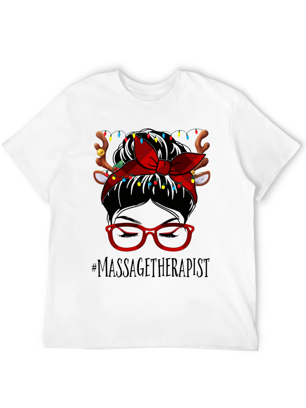 Massage Therapist Reindeer Christmas T-Shirt