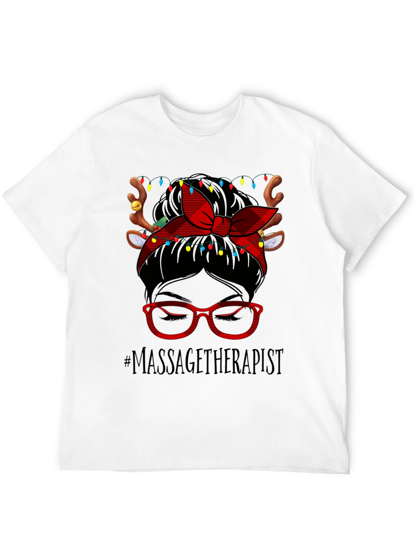 Massage Therapist Reindeer Christmas T-Shirt