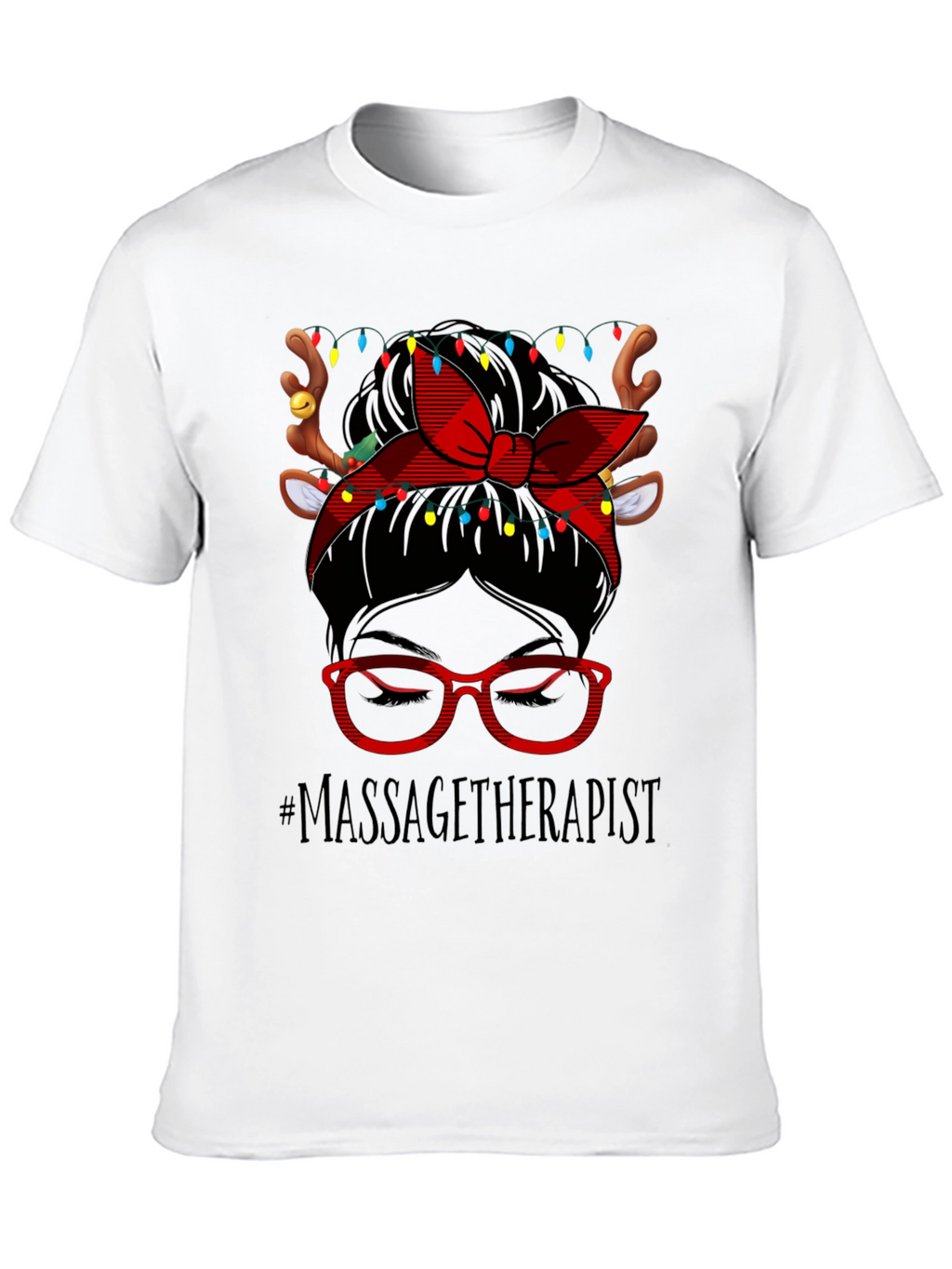 Massage Therapist Reindeer Christmas T-Shirt