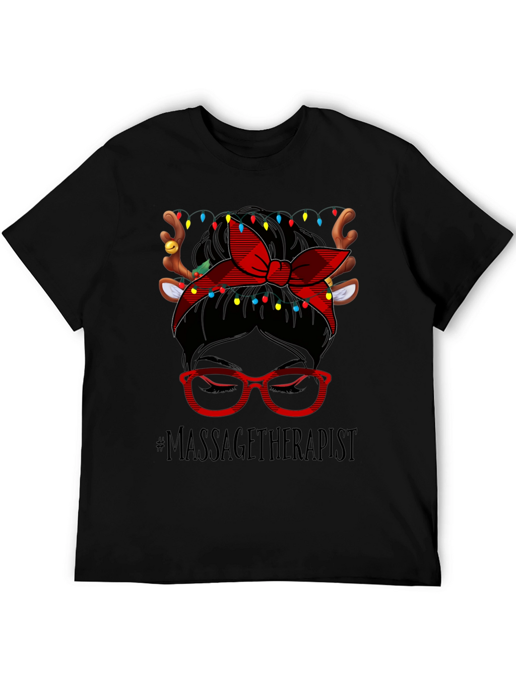 Massage Therapist Reindeer Christmas T-Shirt