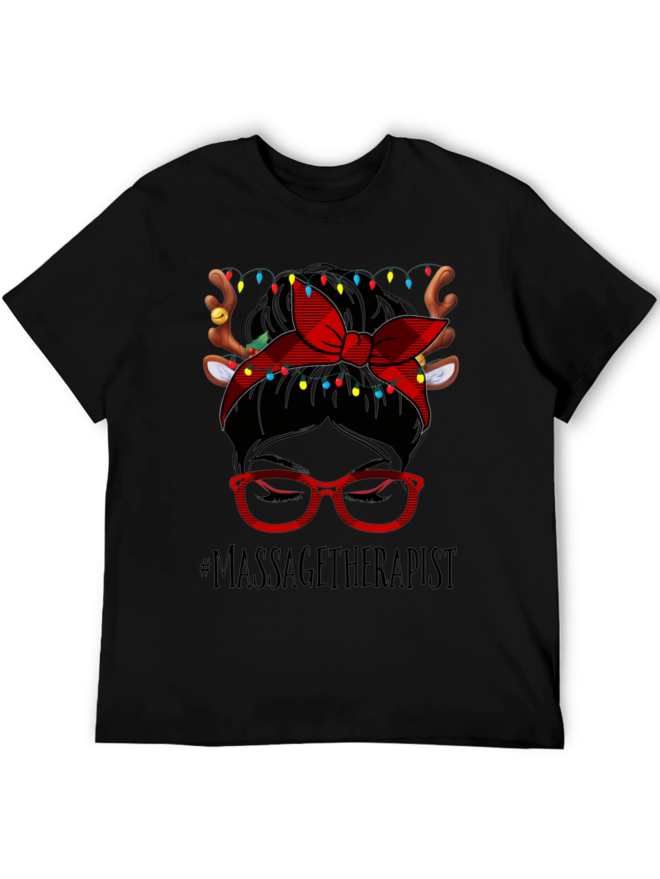 Massage Therapist Reindeer Christmas T-Shirt