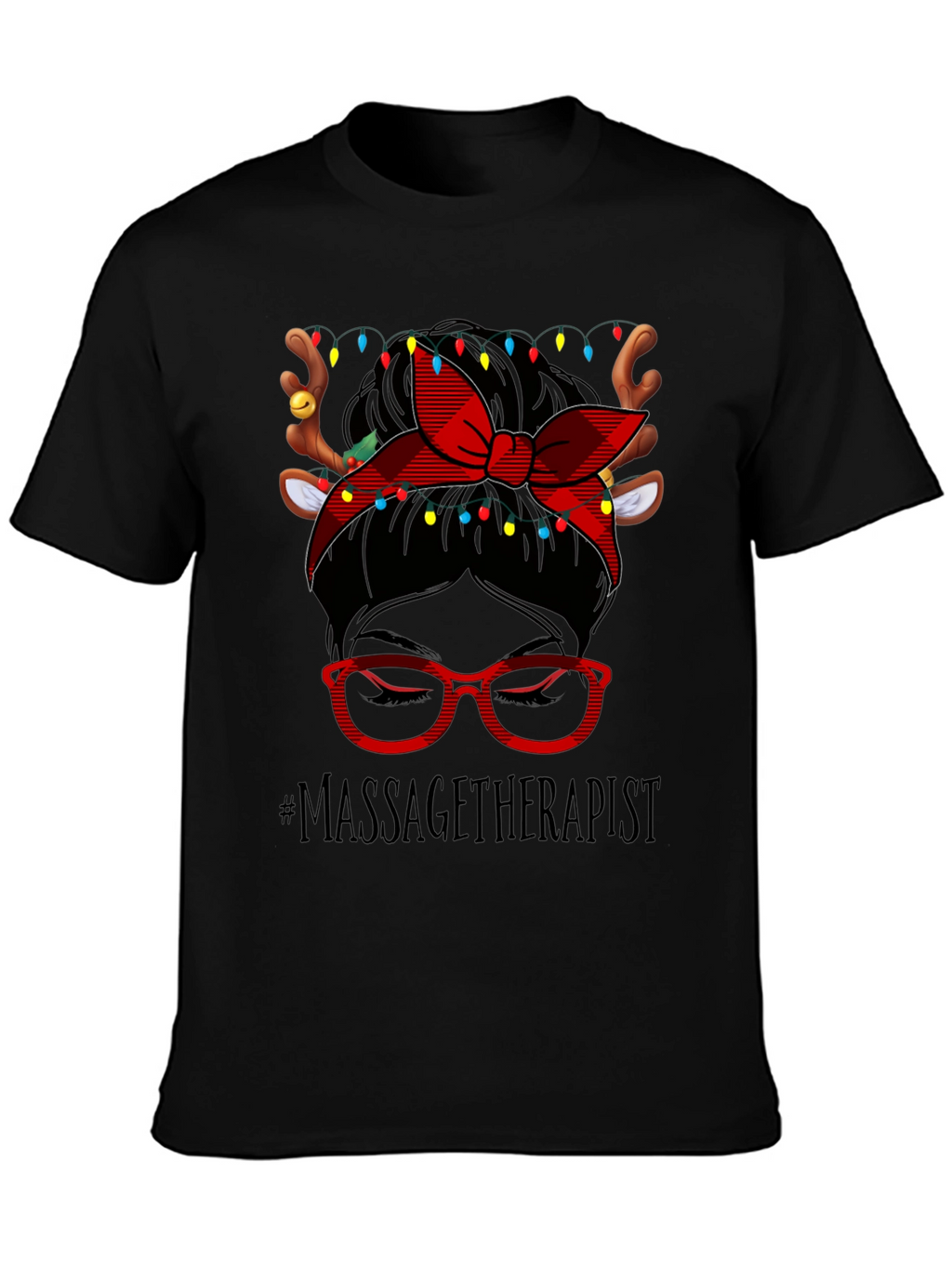 Massage Therapist Reindeer Christmas T-Shirt
