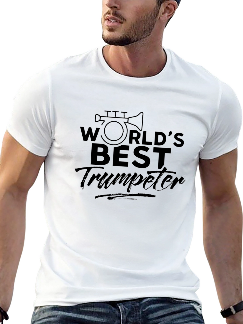 Worlds Best Trumpeter Black T-Shirt