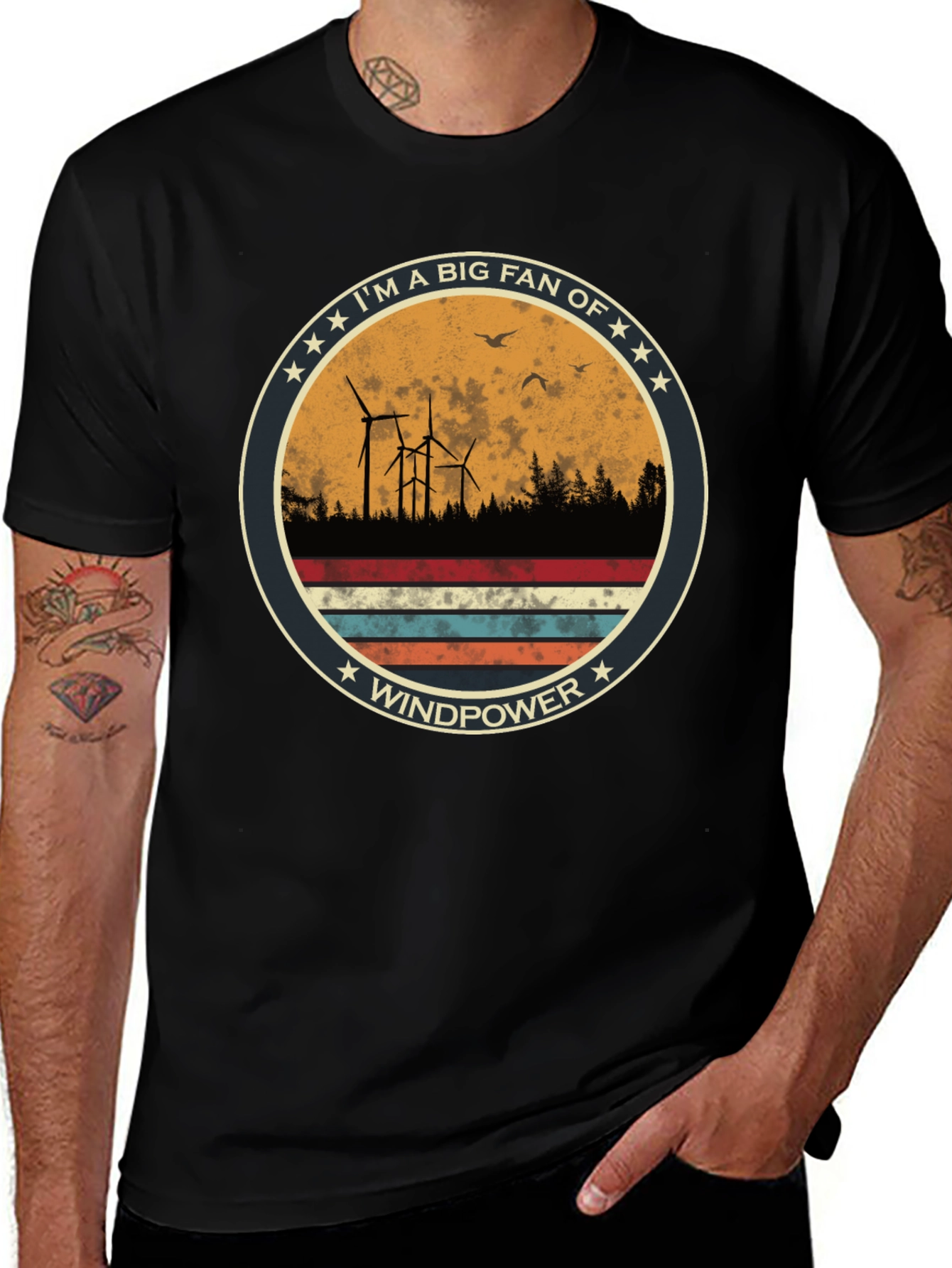 Windpower T-Shirt - Im a Big Fan Windmill Graphic Tee