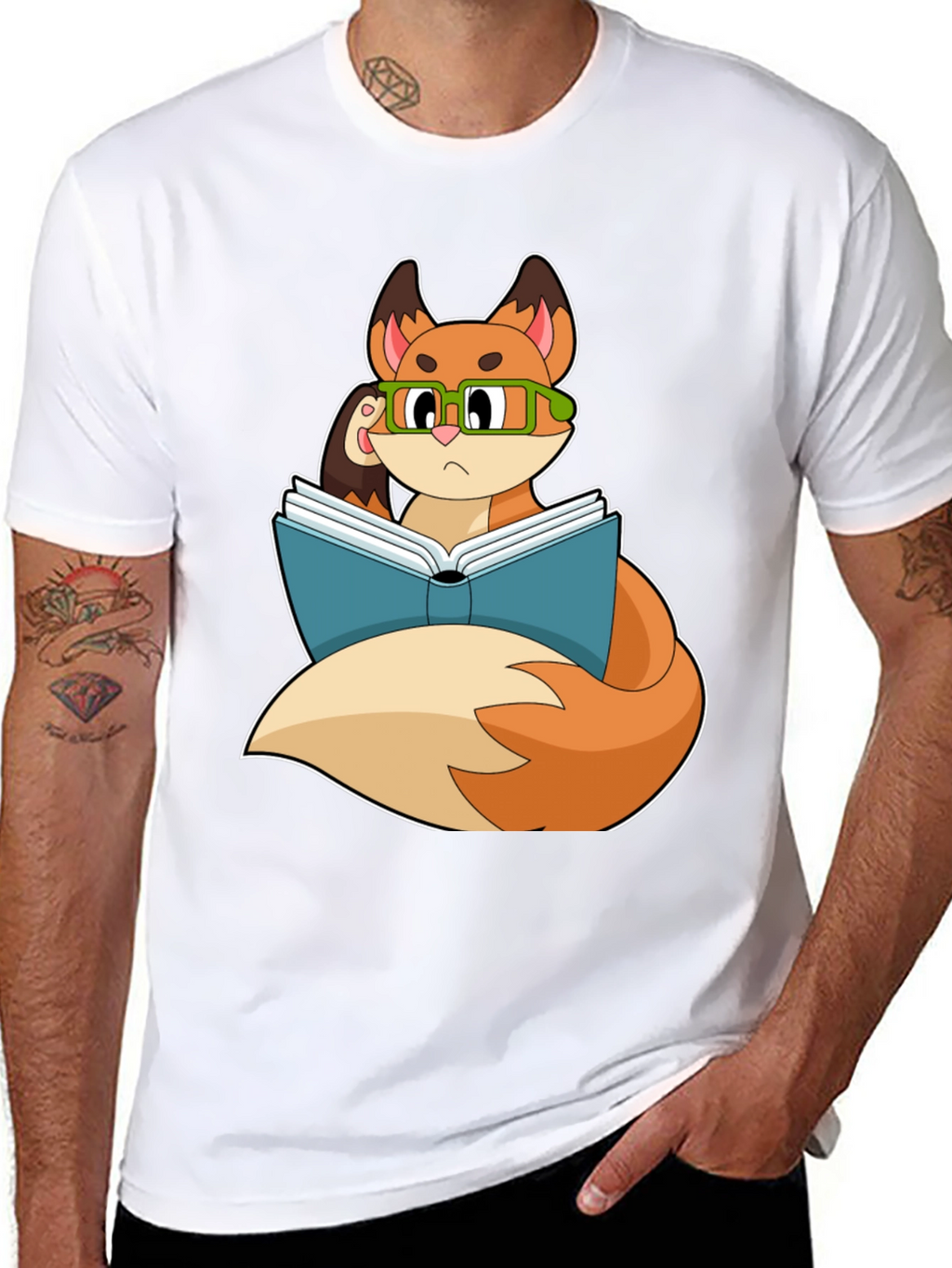 Bookish Fox T-Shirt - Smart & Stylish