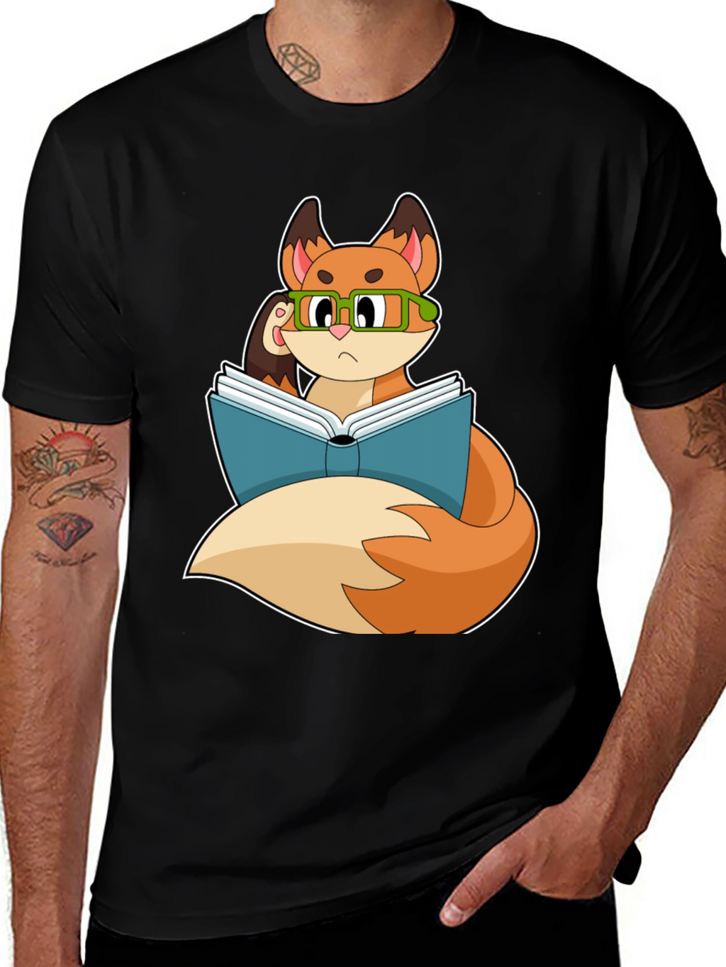 Bookish Fox T-Shirt - Smart & Stylish