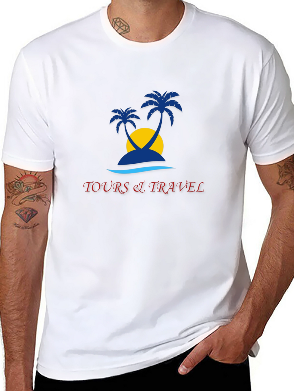 Tropical Island Tours Black T-Shirt