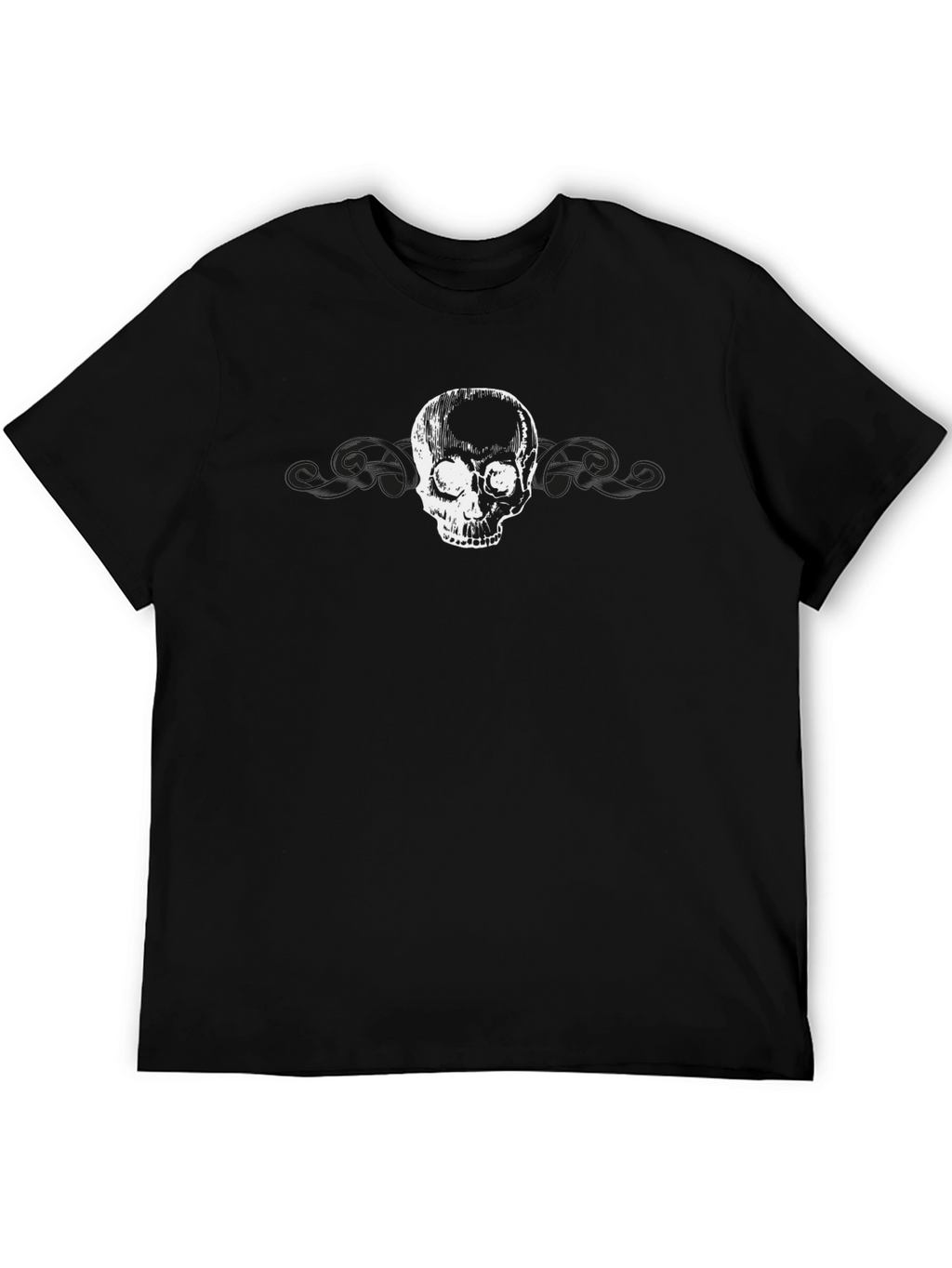 Skull Graphic Black T-Shirt - Edgy Casual Wear