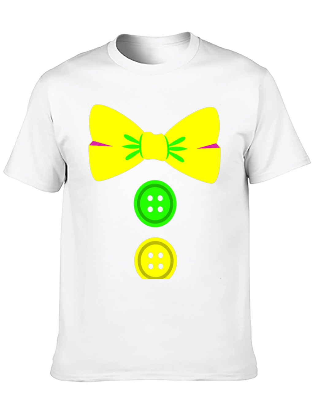Clown Bow Tie & Buttons Graphic Tee - Black