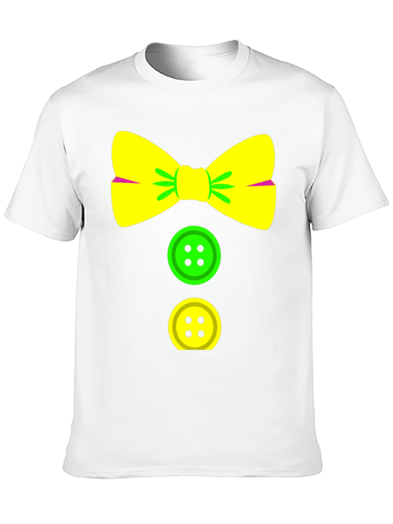 Clown Bow Tie & Buttons Graphic Tee - Black