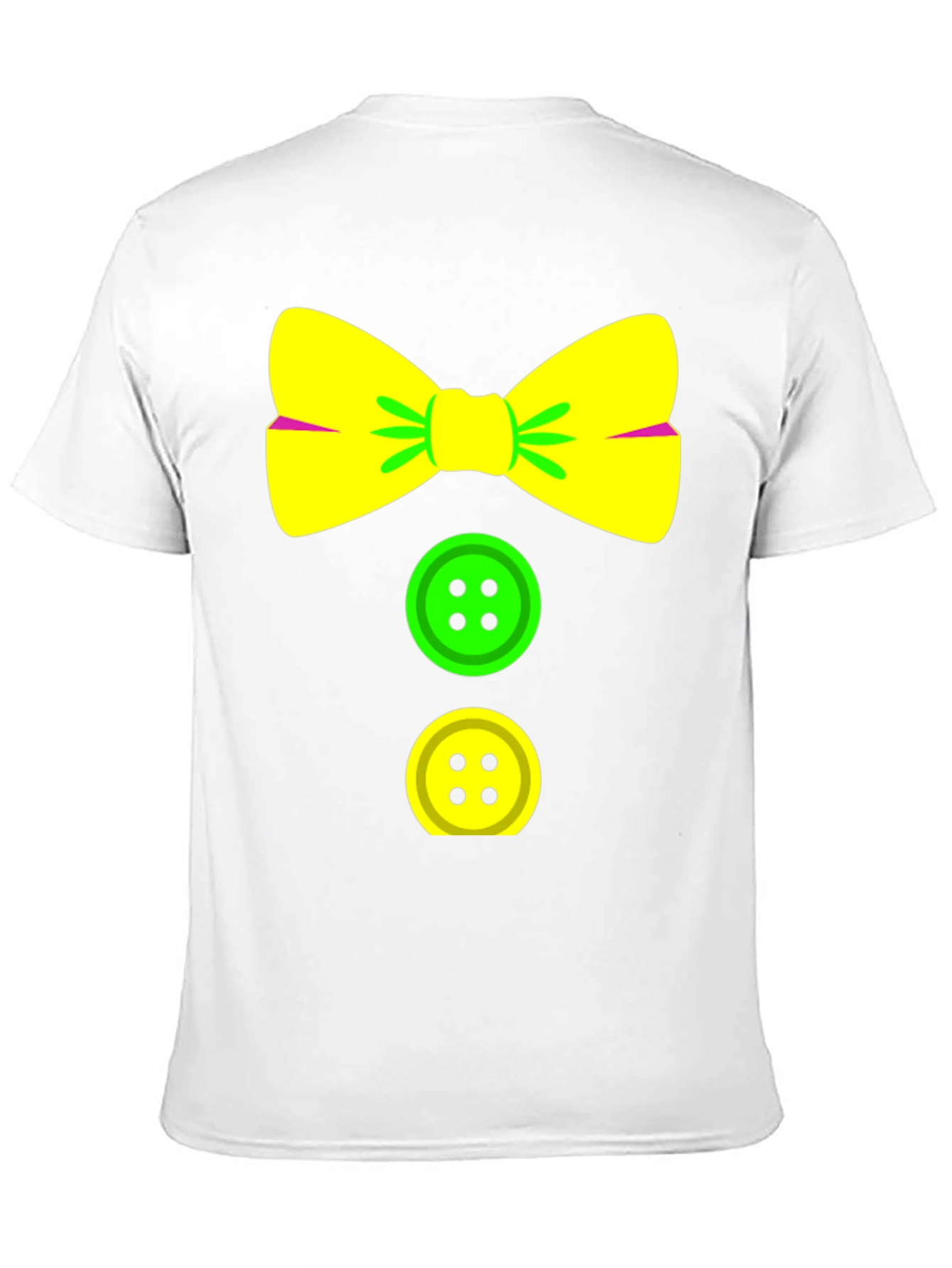 Clown Bow Tie & Buttons Graphic Tee - Black