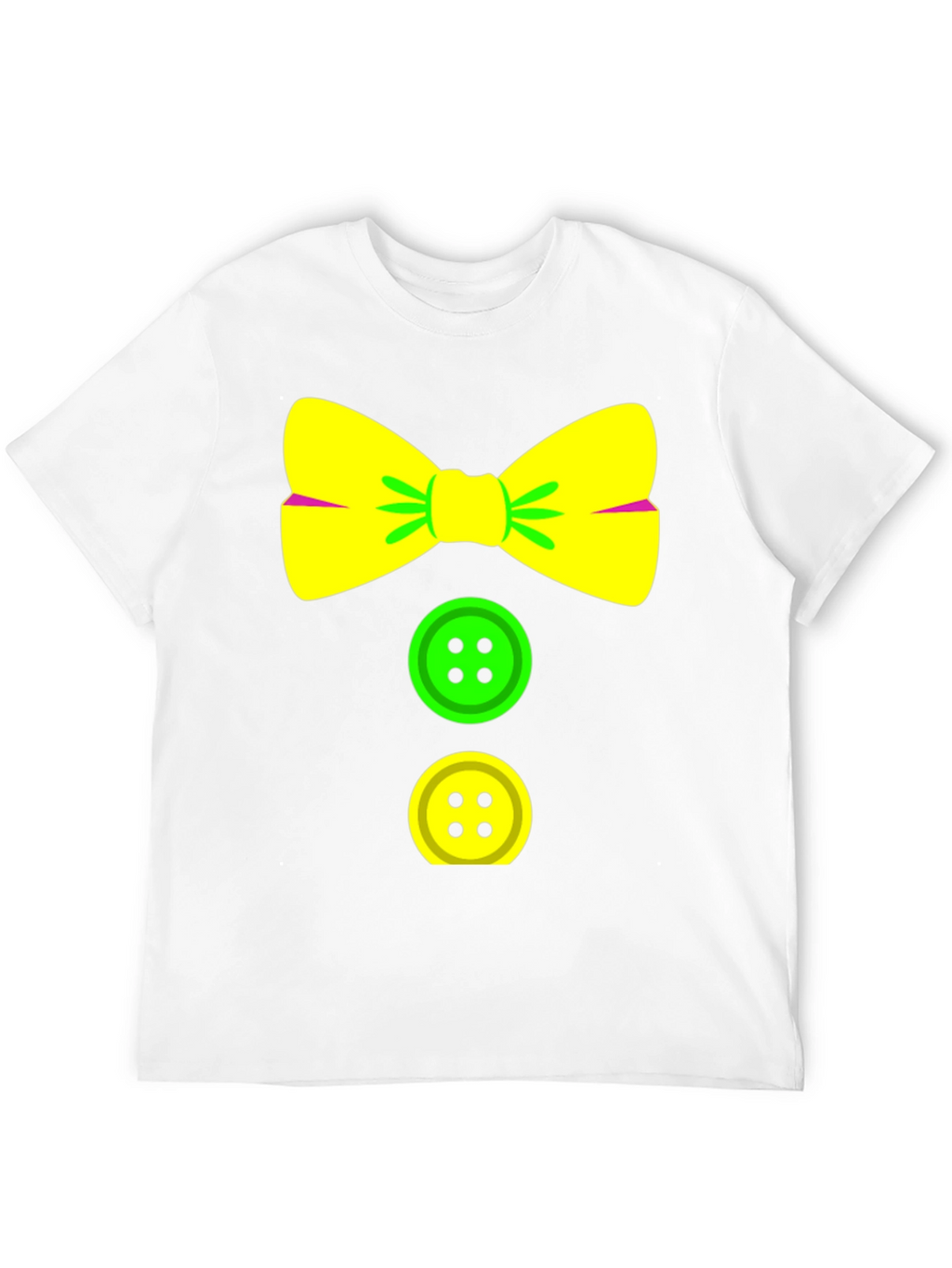 Clown Bow Tie & Buttons Graphic Tee - Black