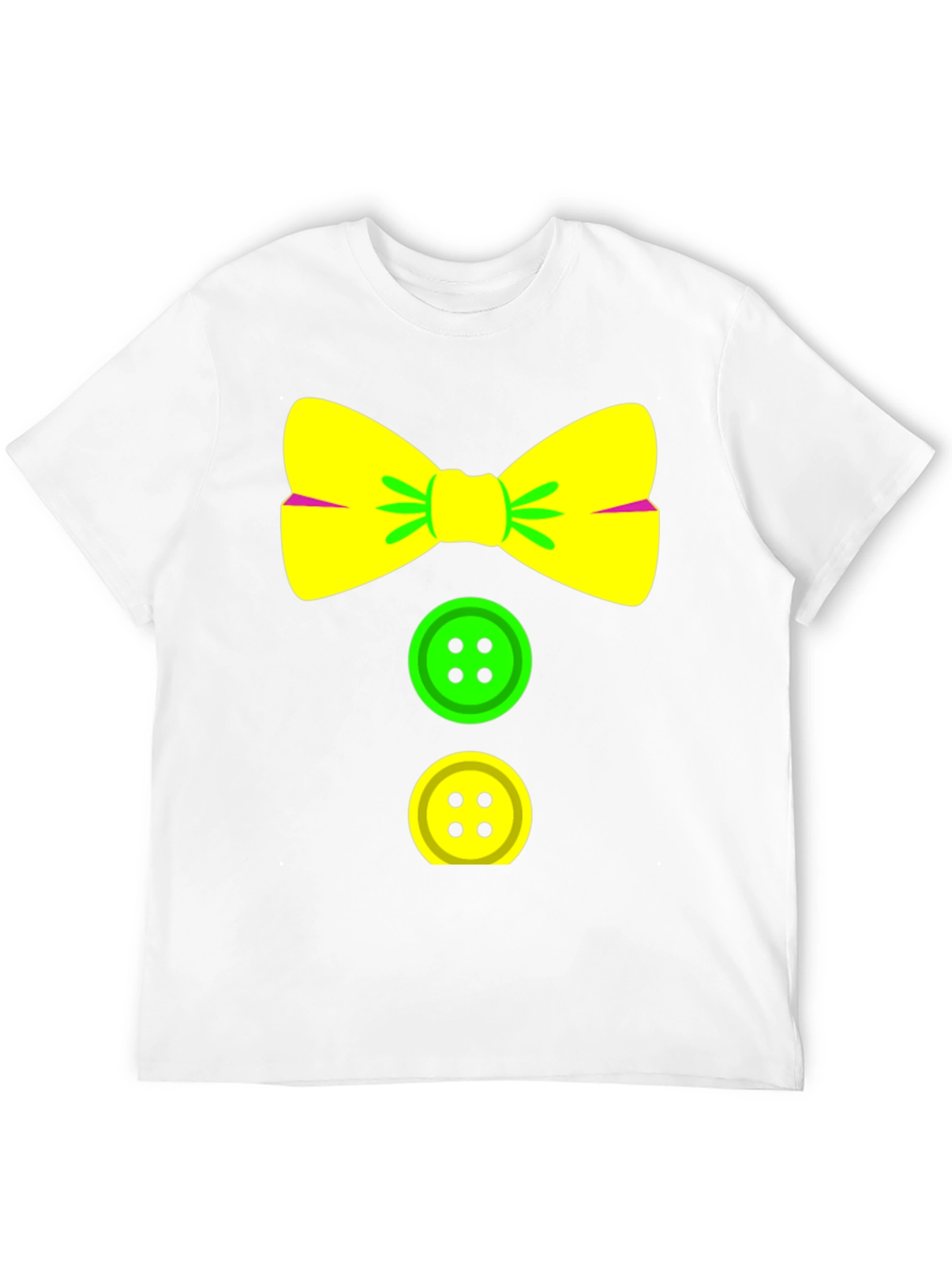 Clown Bow Tie & Buttons Graphic Tee - Black