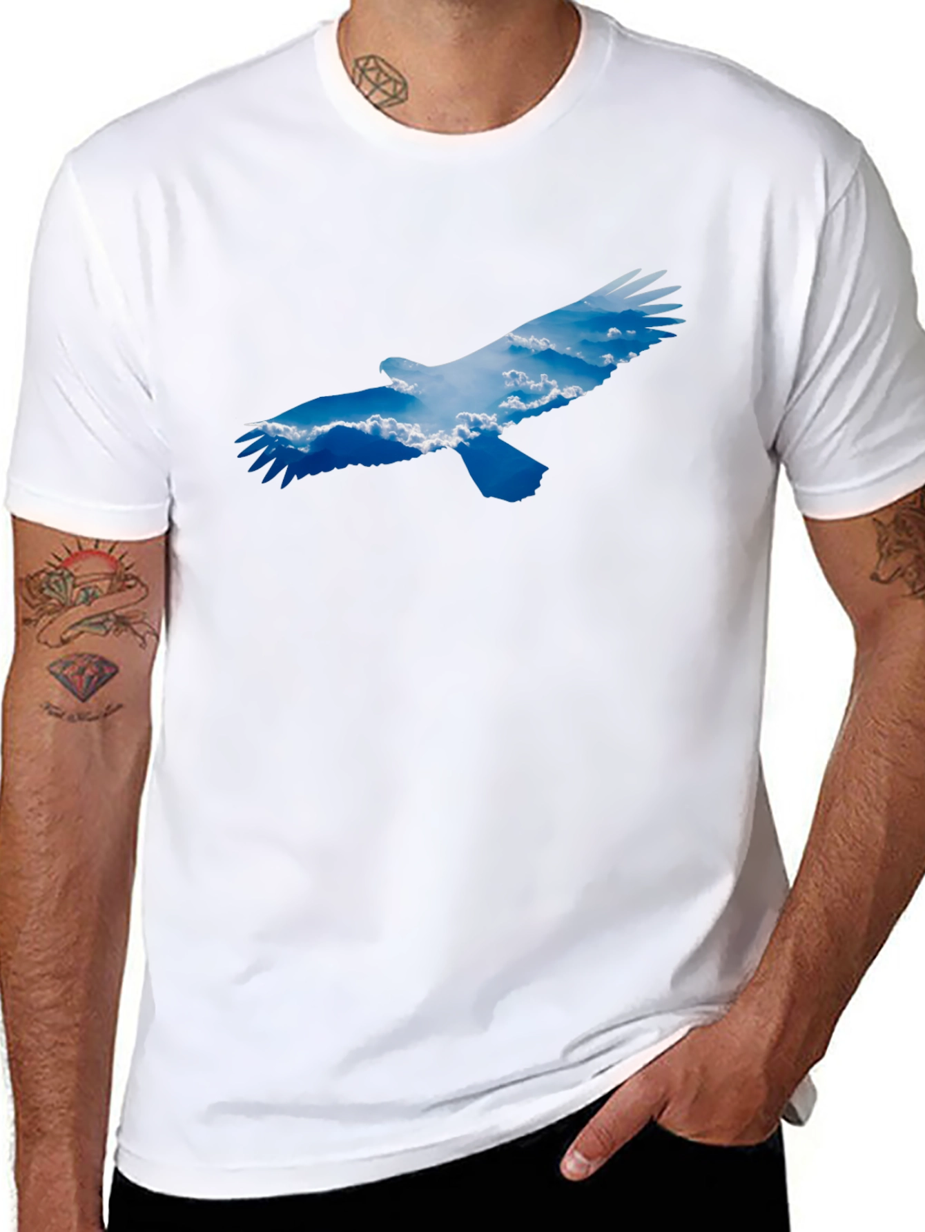 Black Eagle Sky Graphic Tee
