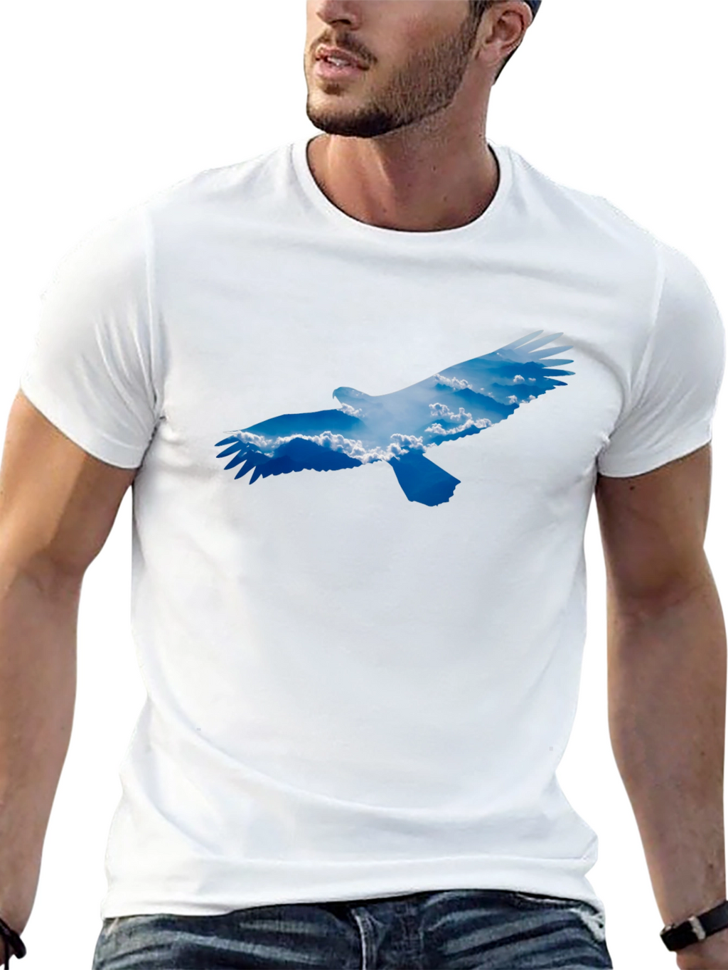 Black Eagle Sky Graphic Tee
