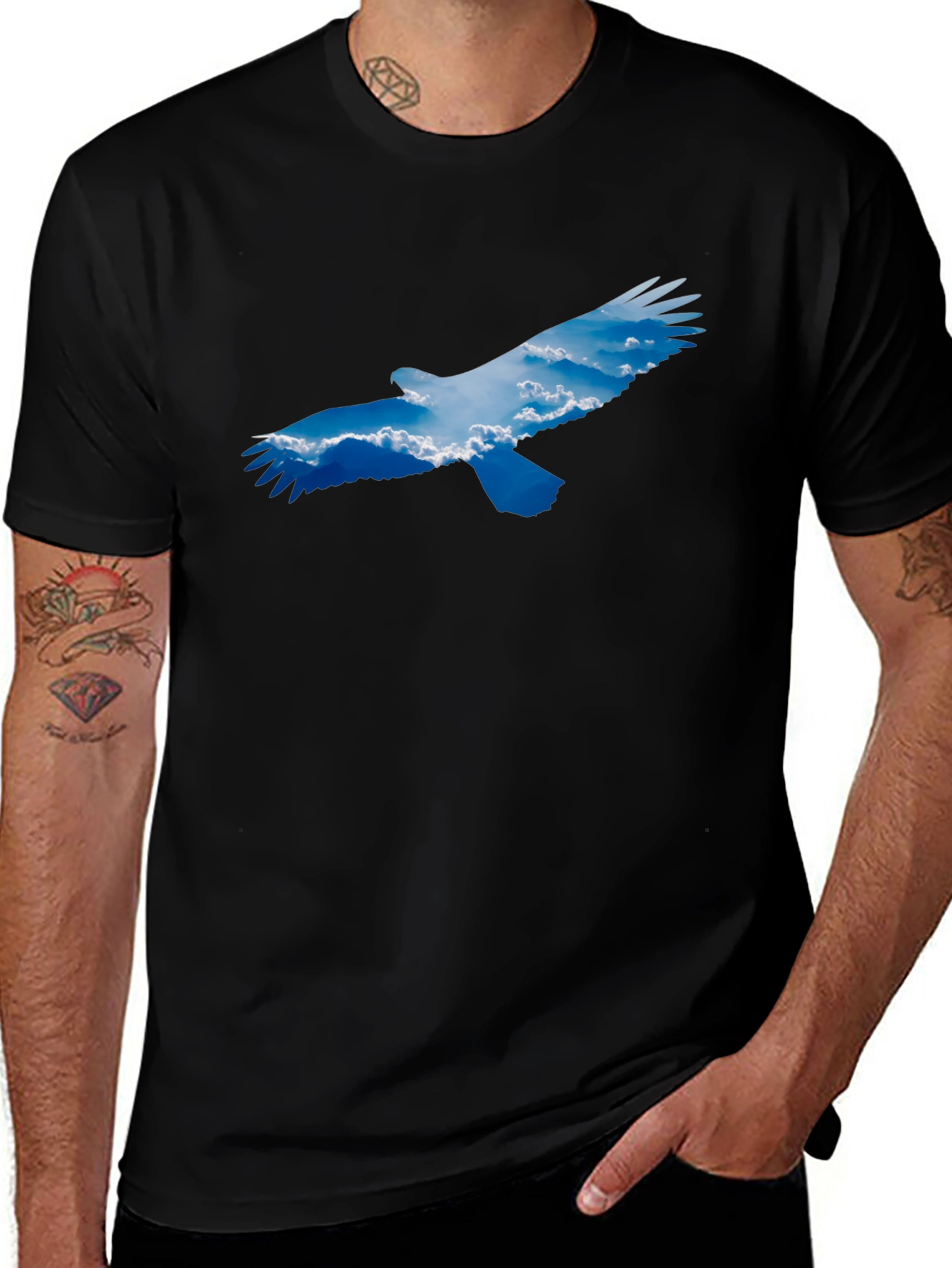 Black Eagle Sky Graphic Tee