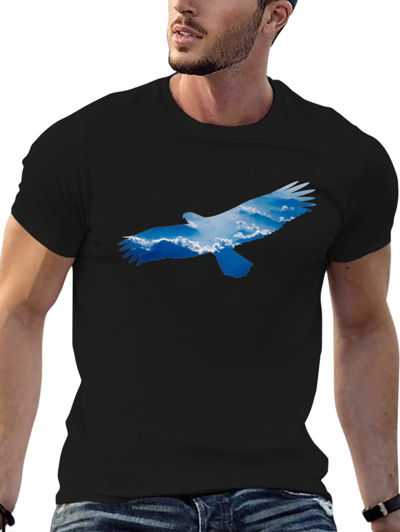 Black Eagle Sky Graphic Tee