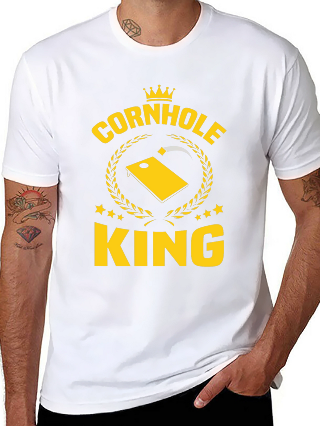 Cornhole King Graphic T-Shirt - Black