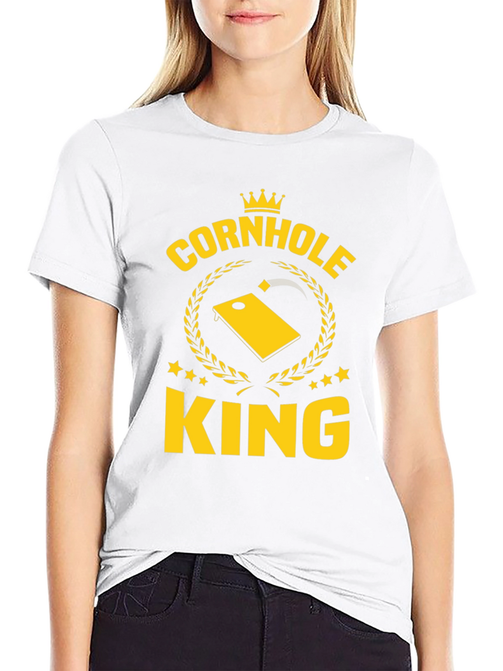 Cornhole King Graphic T-Shirt - Black