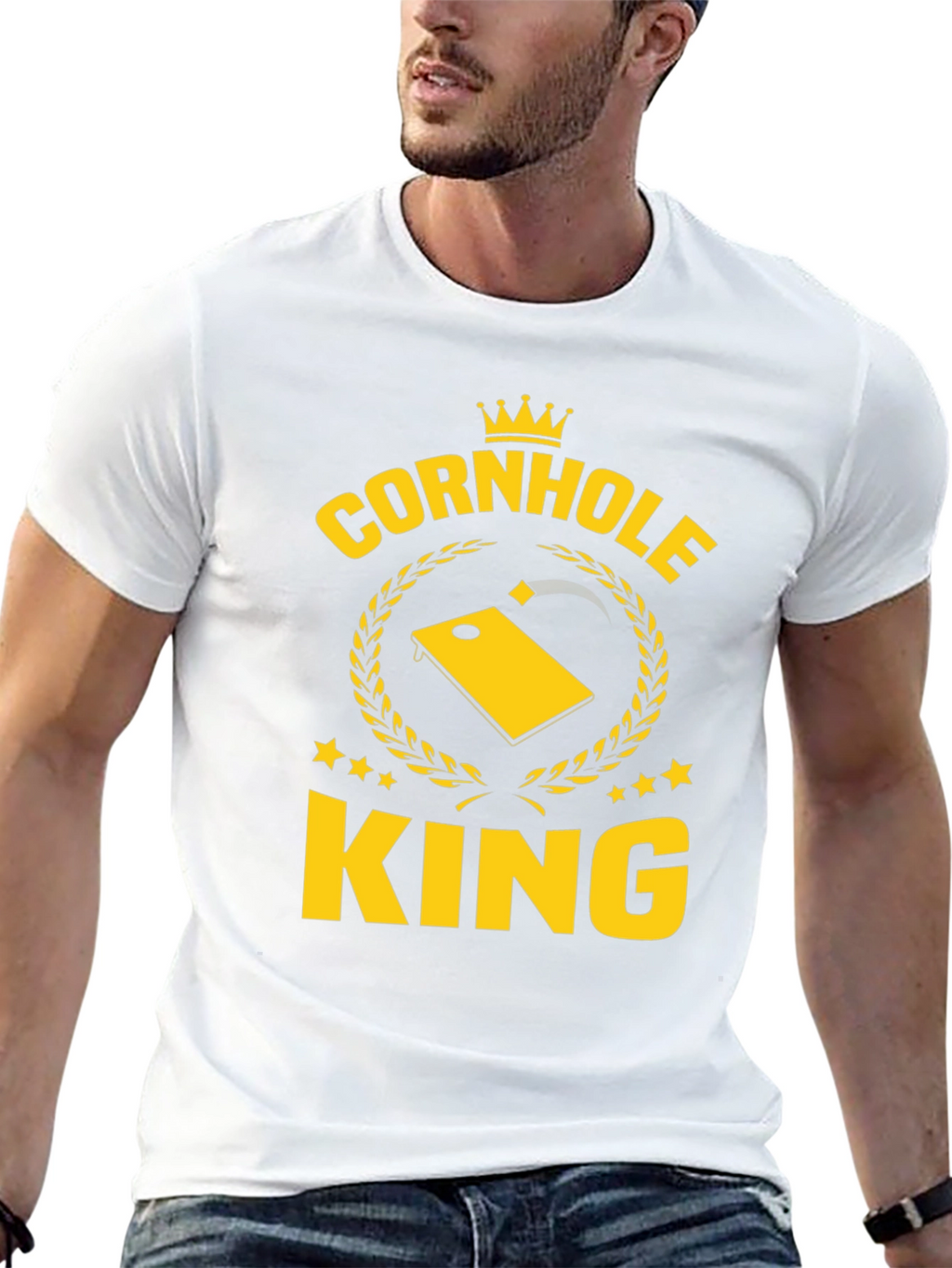 Cornhole King Graphic T-Shirt - Black