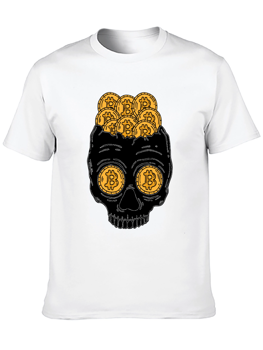 Bitcoin Skull T-Shirt Crypto Currency Tee