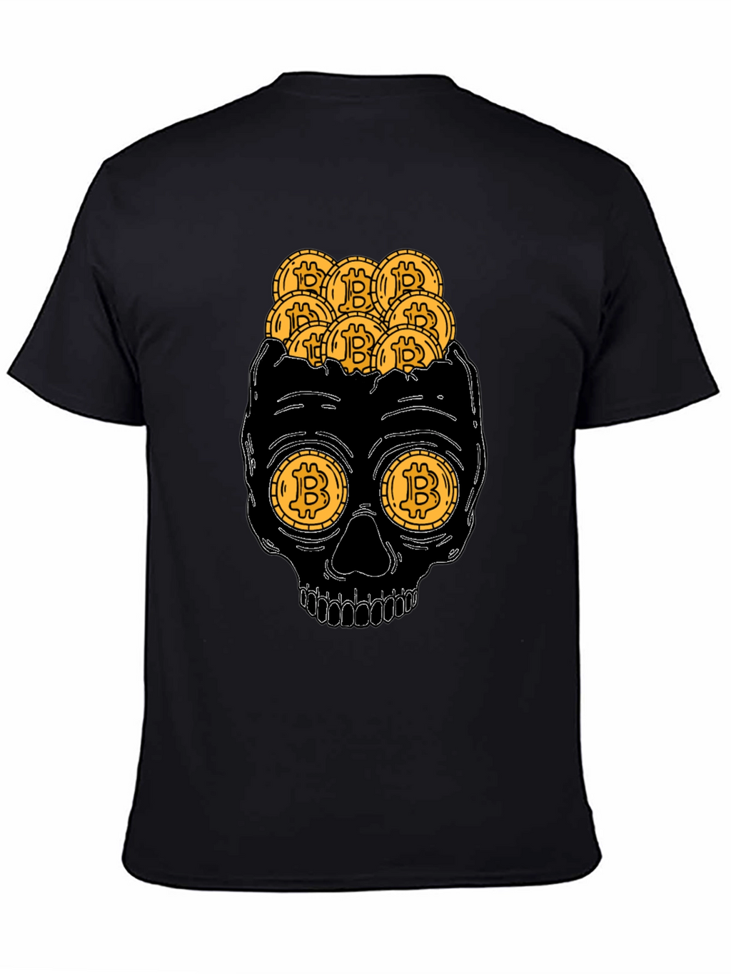 Bitcoin Skull T-Shirt Crypto Currency Tee