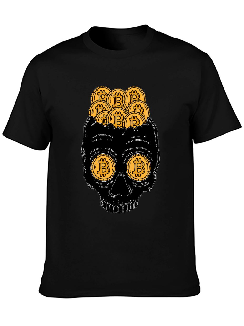 Bitcoin Skull T-Shirt Crypto Currency Tee